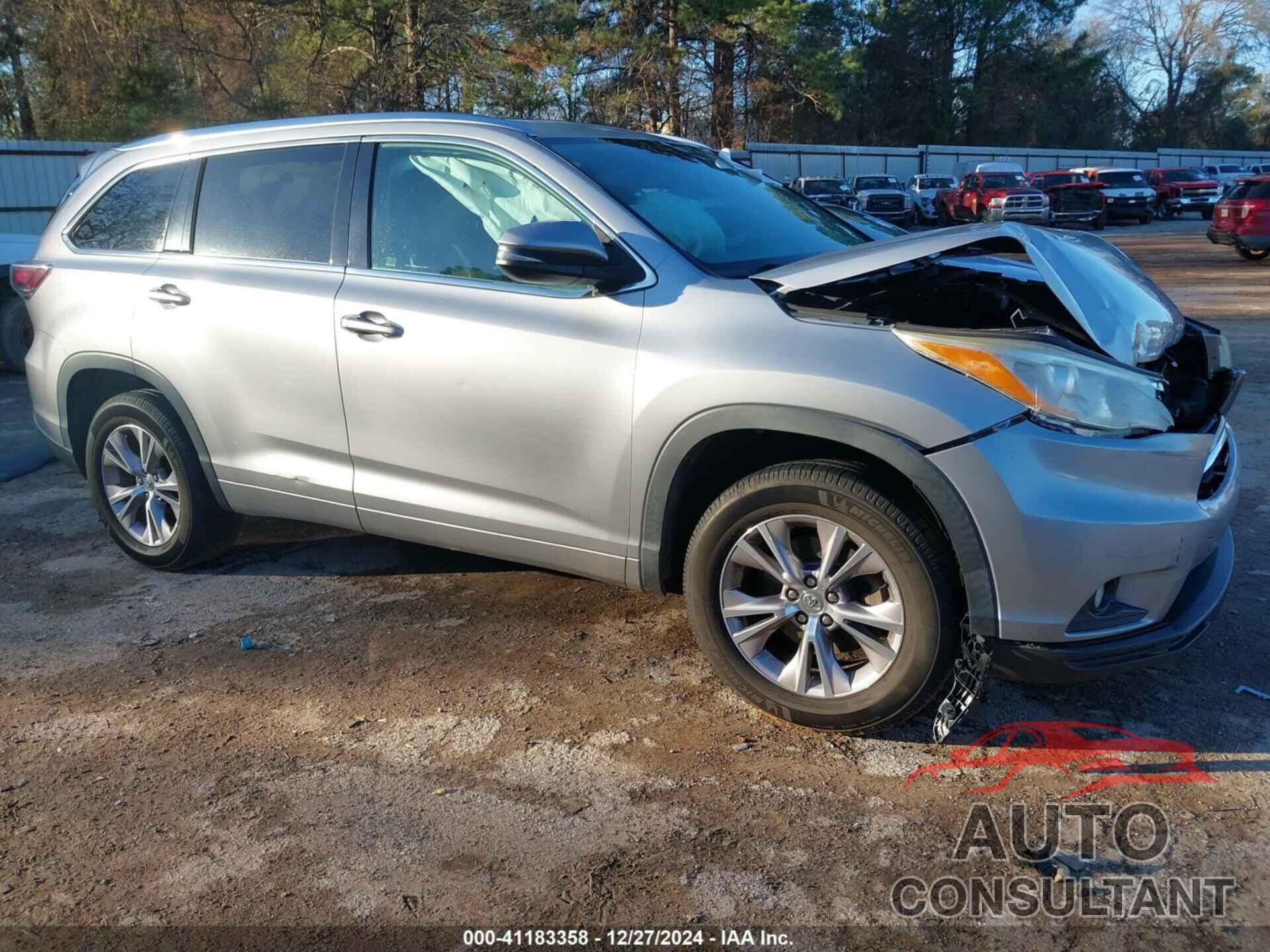 TOYOTA HIGHLANDER 2014 - 5TDKKRFH1ES008665