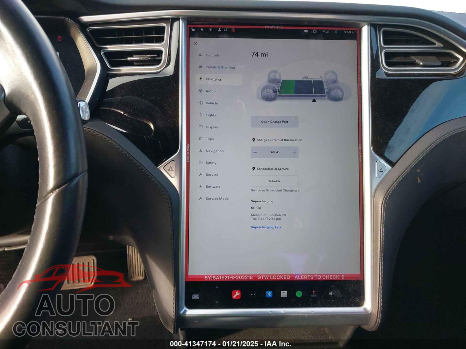 TESLA MODEL S 2017 - 5YJSA1E21HF202218