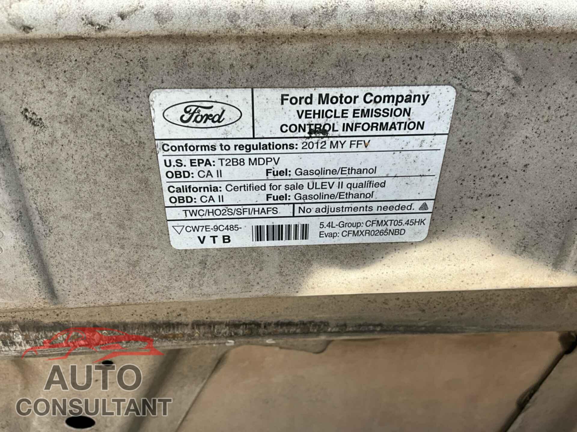 FORD E-350 SUPER DUTY 2012 - 1FBSS3BL2CDB25501