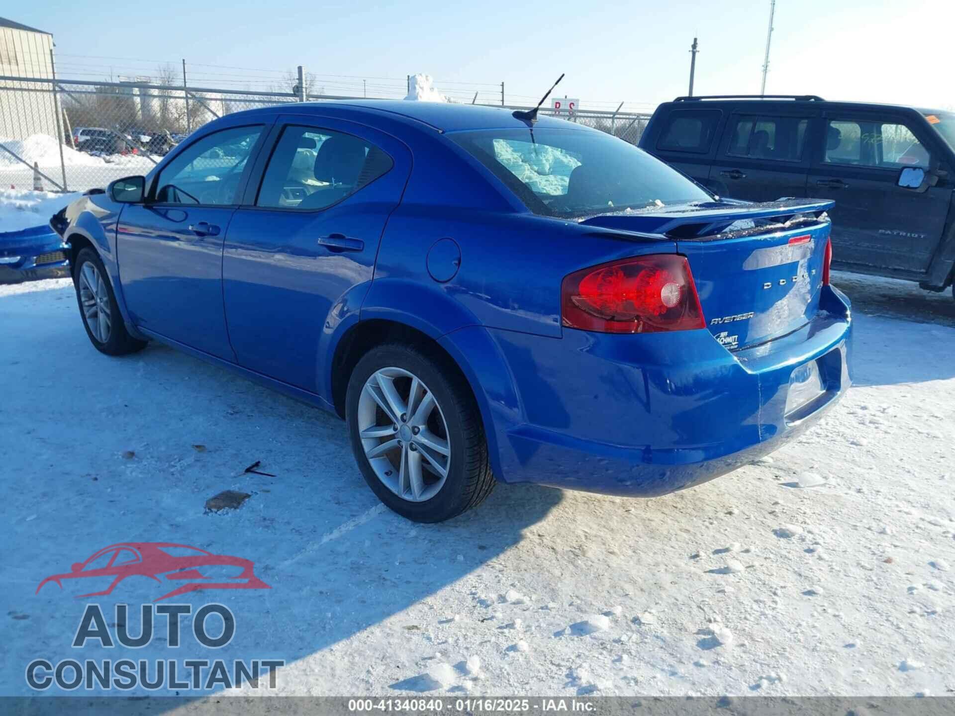 DODGE AVENGER 2012 - 1C3CDZCB6CN290419