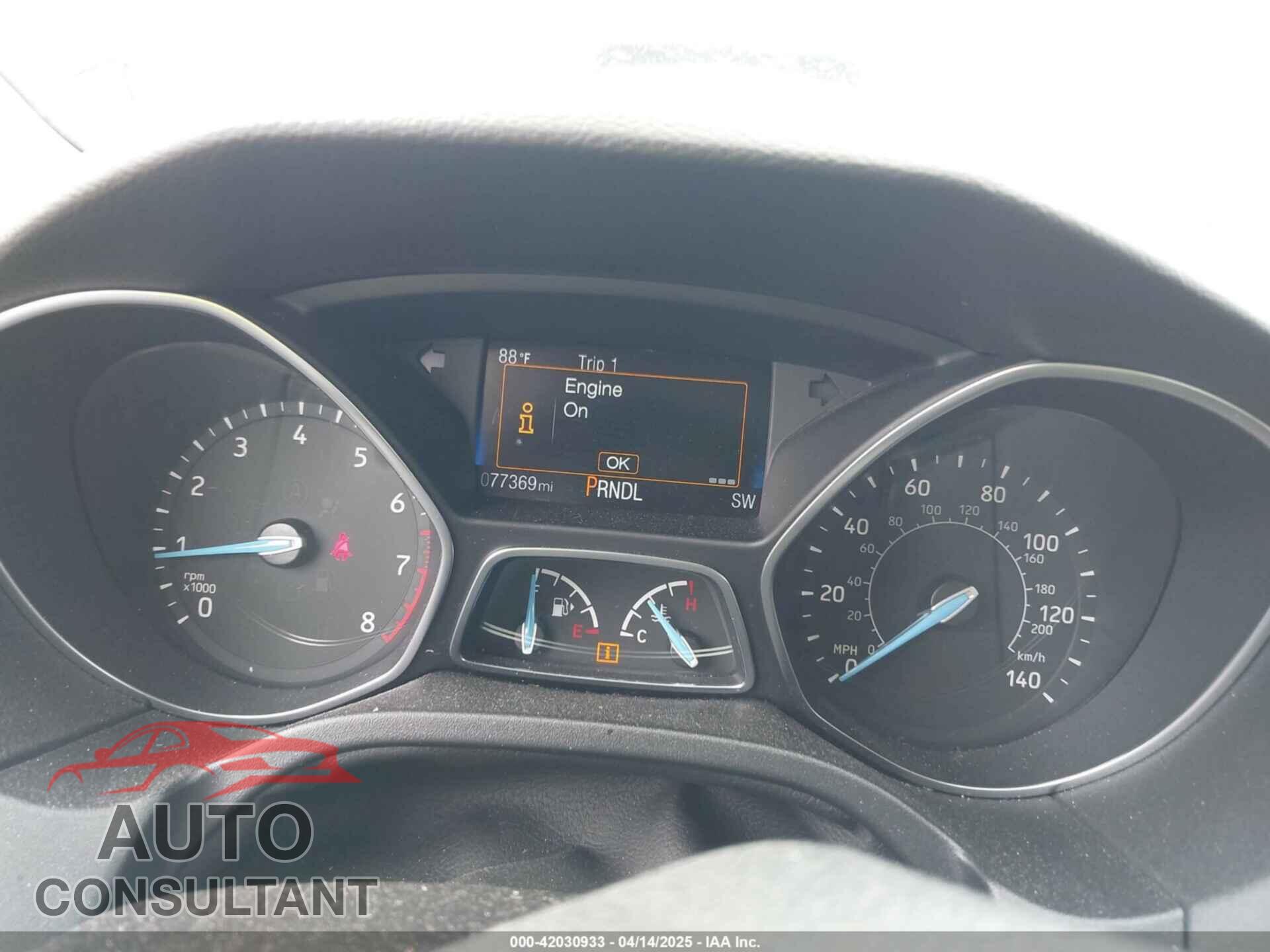 FORD FOCUS 2017 - 1FADP3F25HL338906