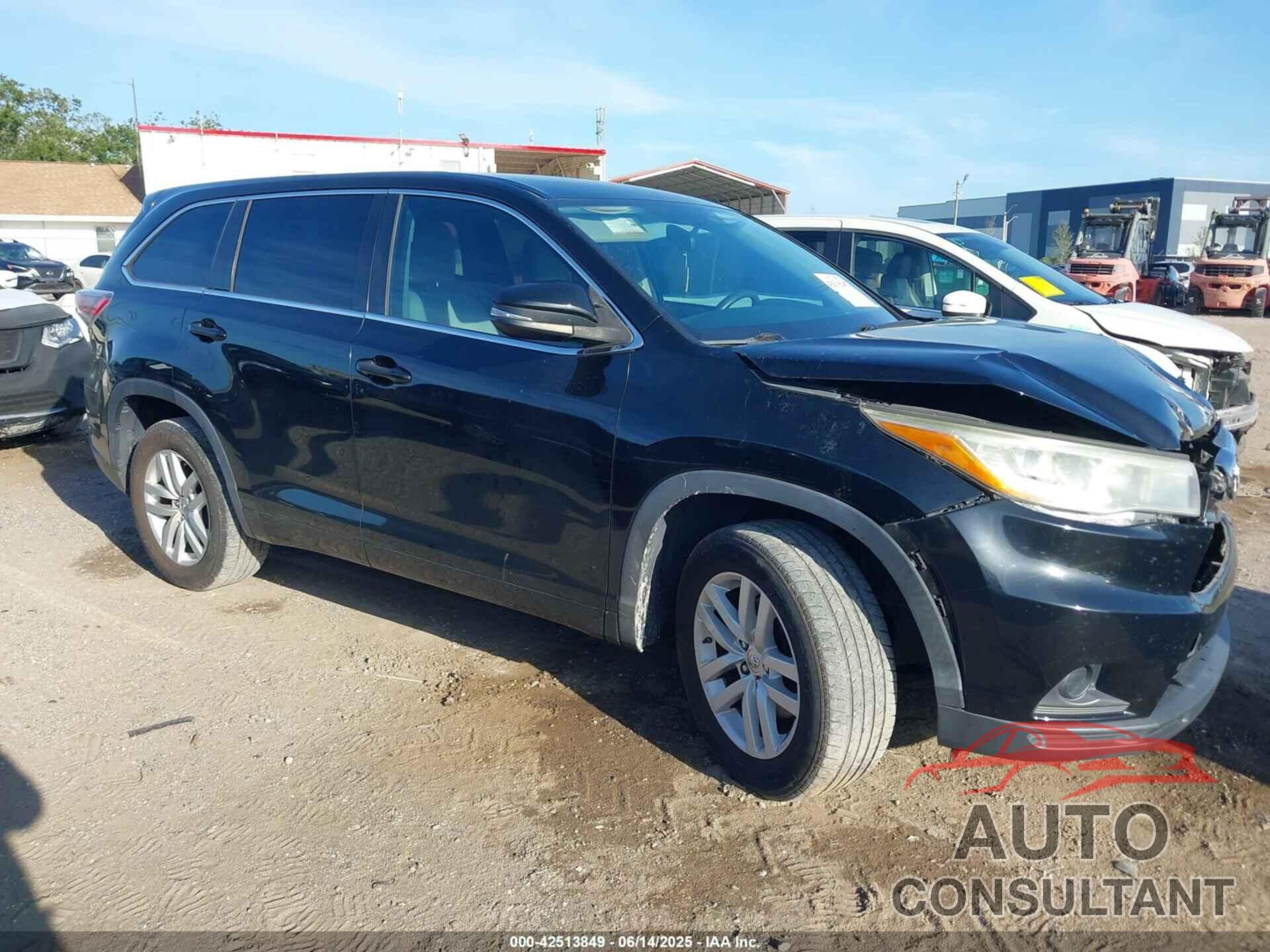 TOYOTA HIGHLANDER 2015 - 5TDZARFH2FS016938