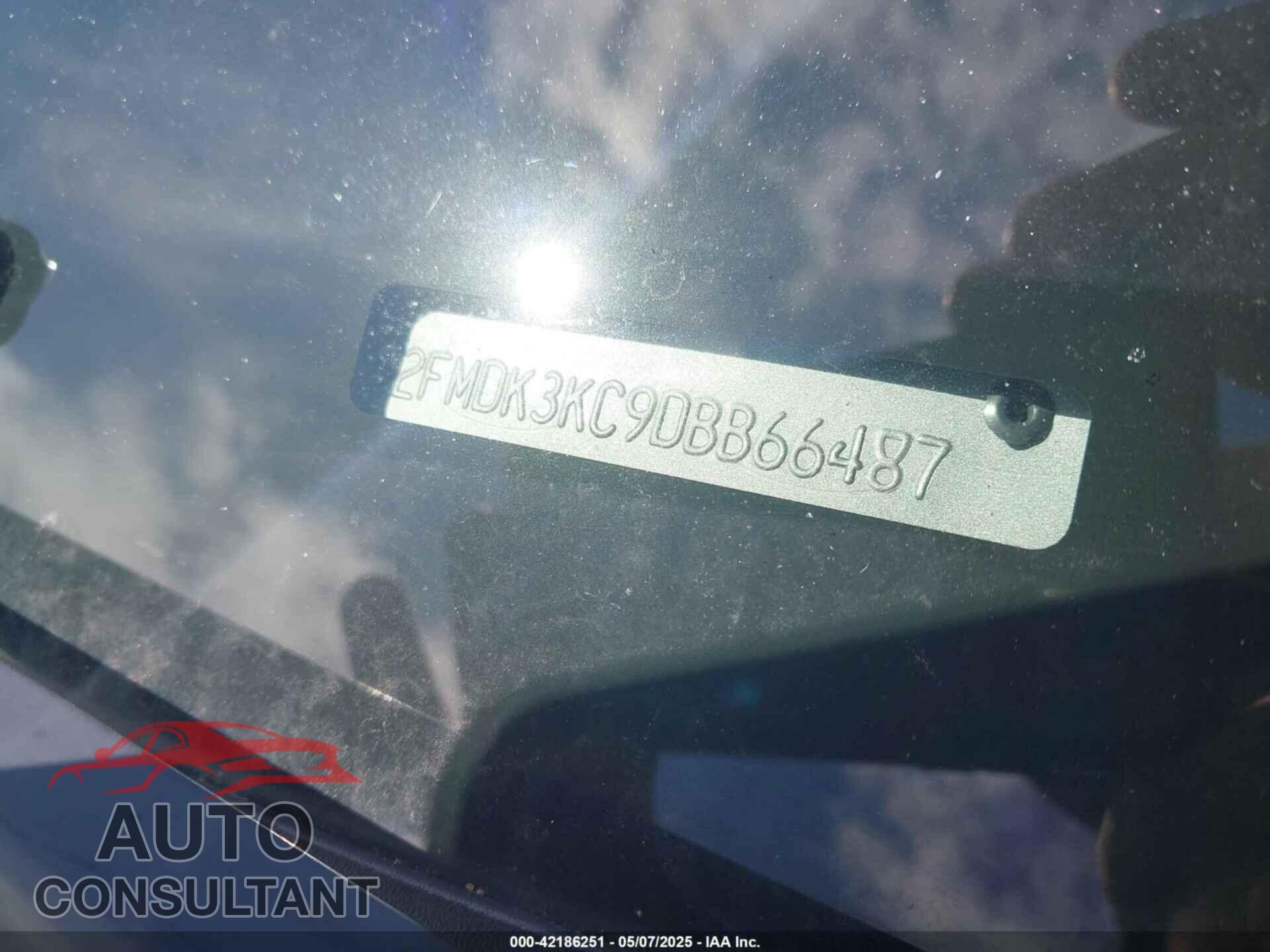FORD EDGE 2013 - 2FMDK3KC9DBB66487
