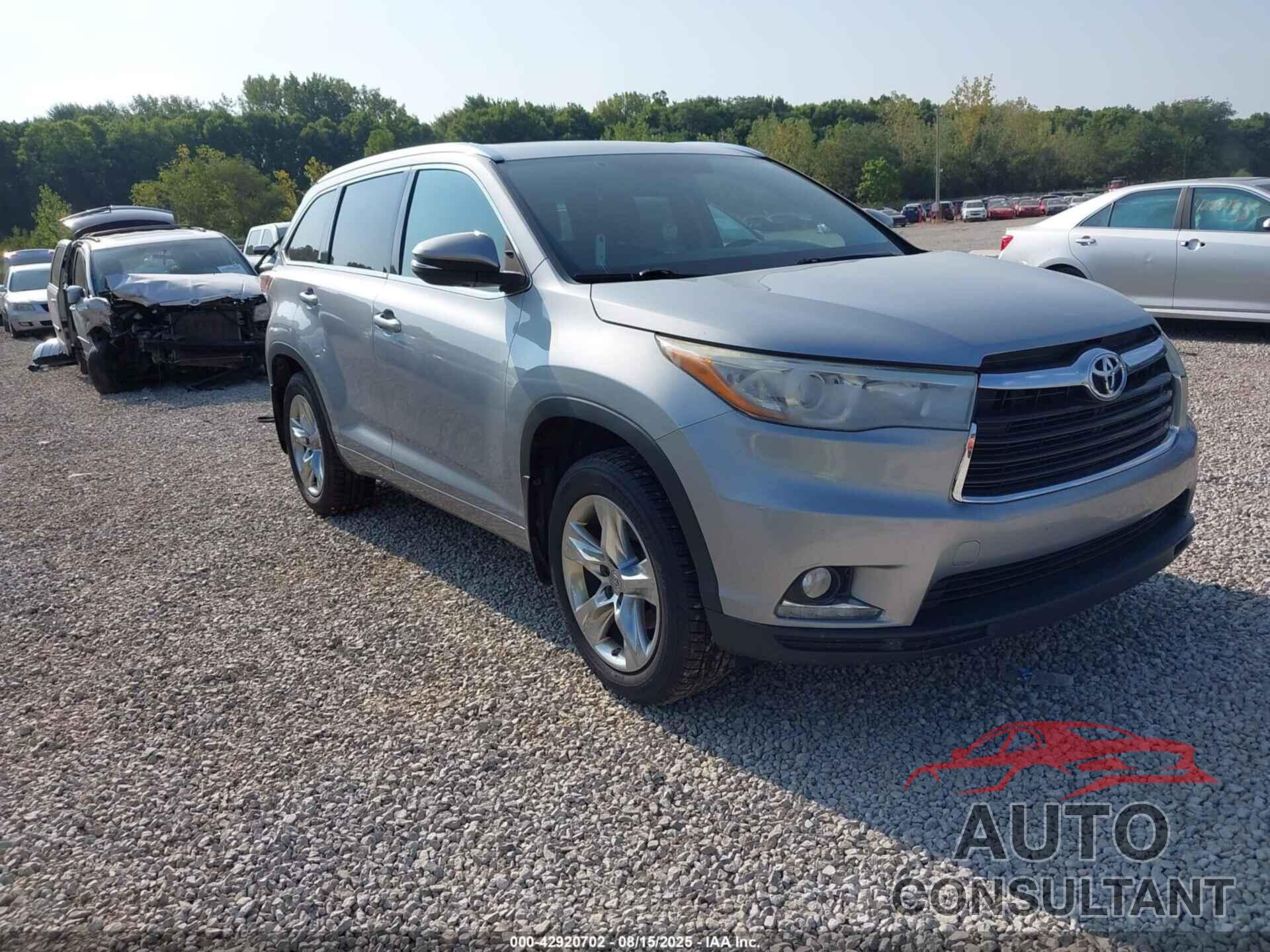 TOYOTA HIGHLANDER 2014 - 5TDDKRFH9ES020099