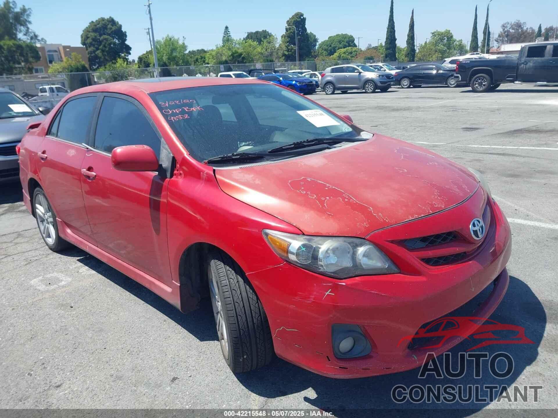 TOYOTA COROLLA 2013 - 5YFBU4EE7DP097136