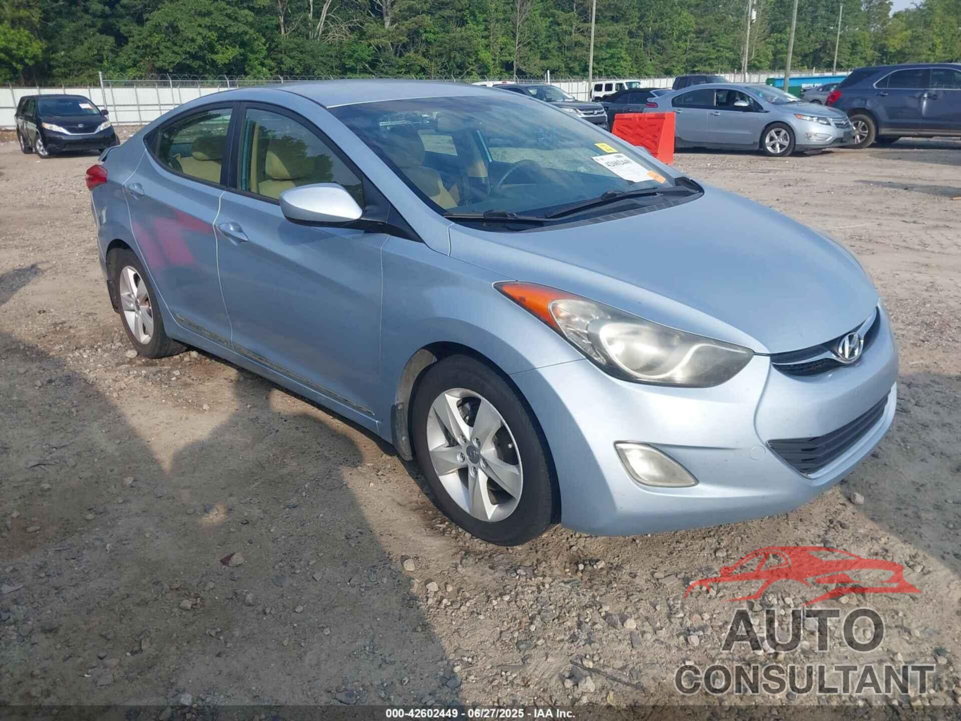HYUNDAI ELANTRA 2012 - KMHDH4AEXCU469312