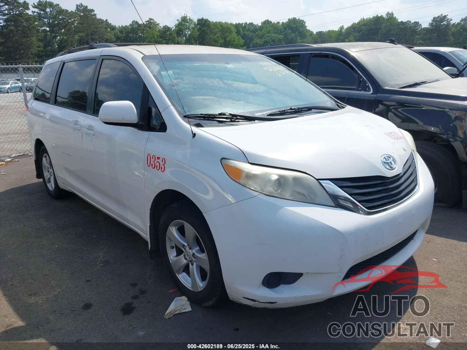 TOYOTA SIENNA 2012 - 5TDKK3DC5CS270609