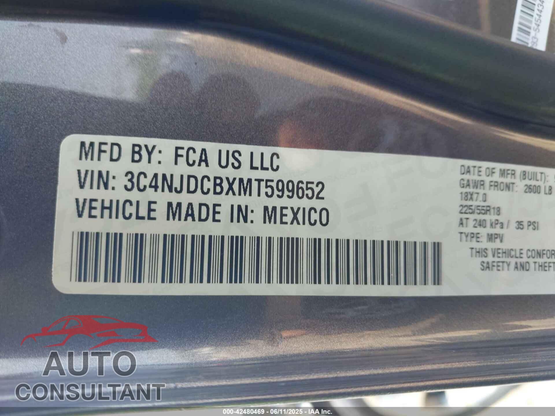 JEEP COMPASS 2021 - 3C4NJDCBXMT599652