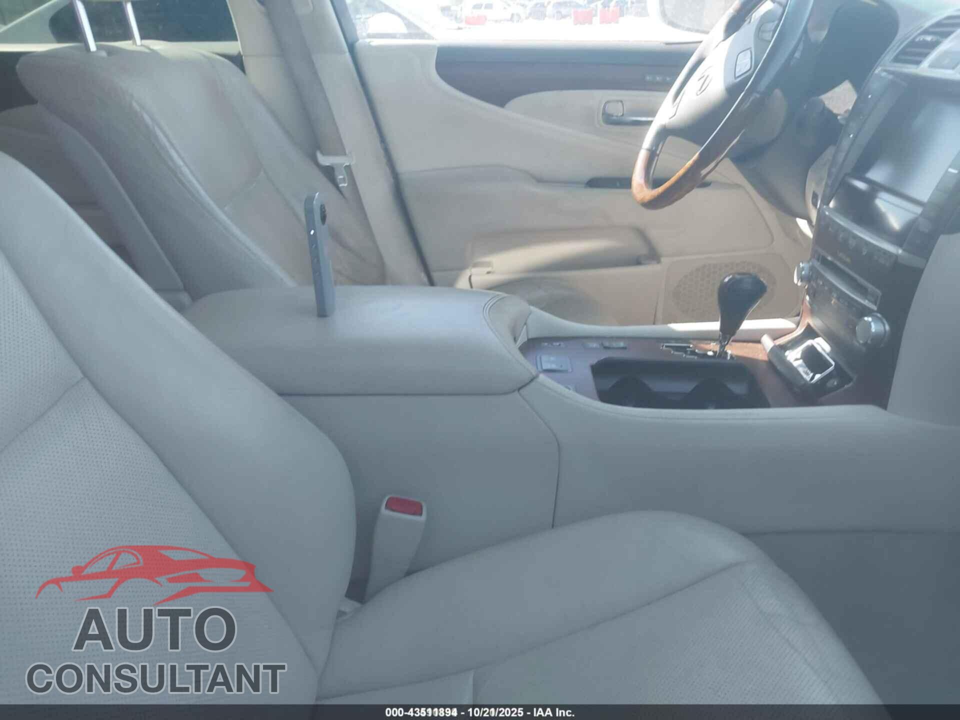 LEXUS LS 460 2012 - JTHBL5EF8C5109287