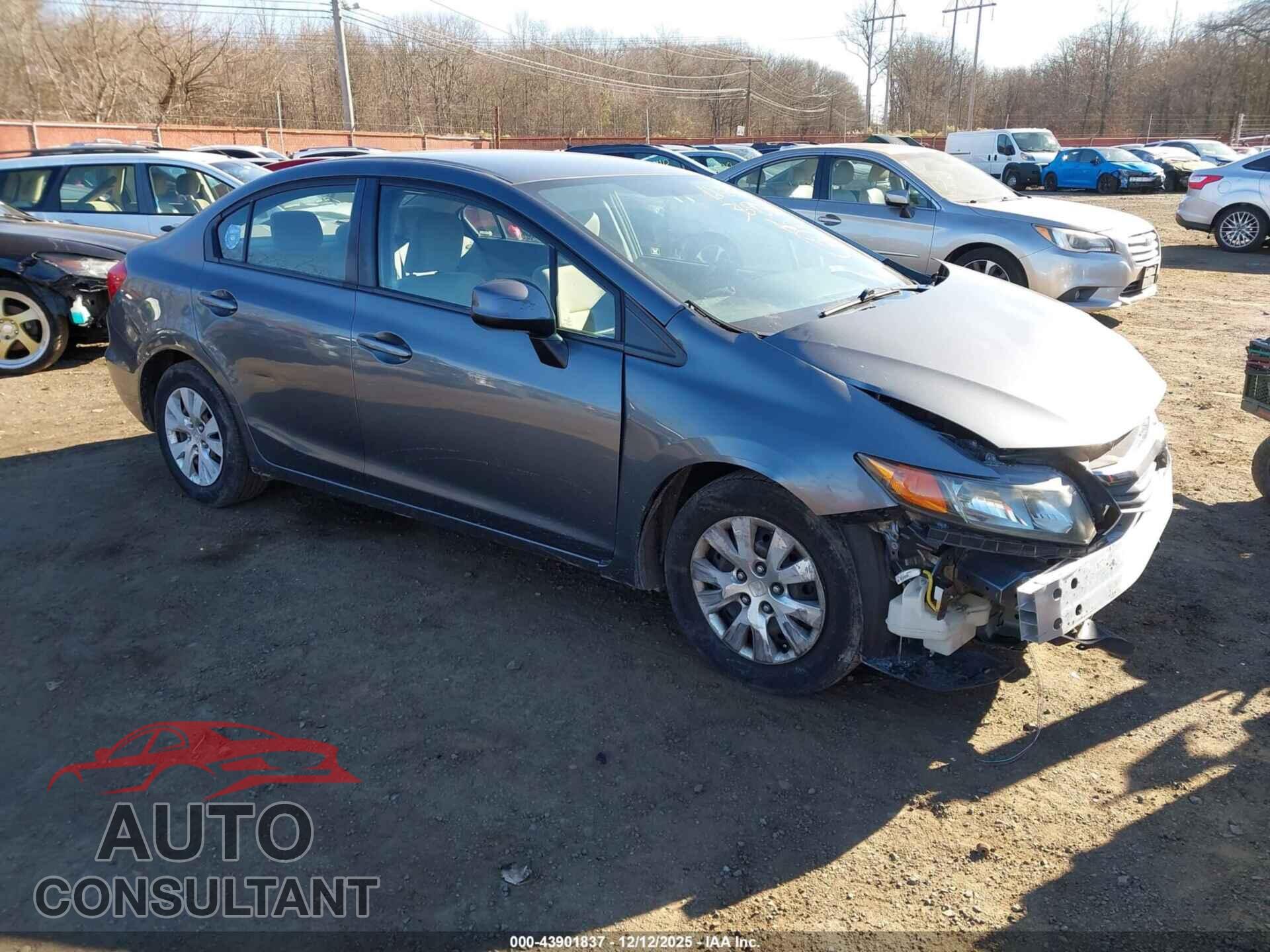 HONDA CIVIC 2012 - 19XFB2F58CE389453