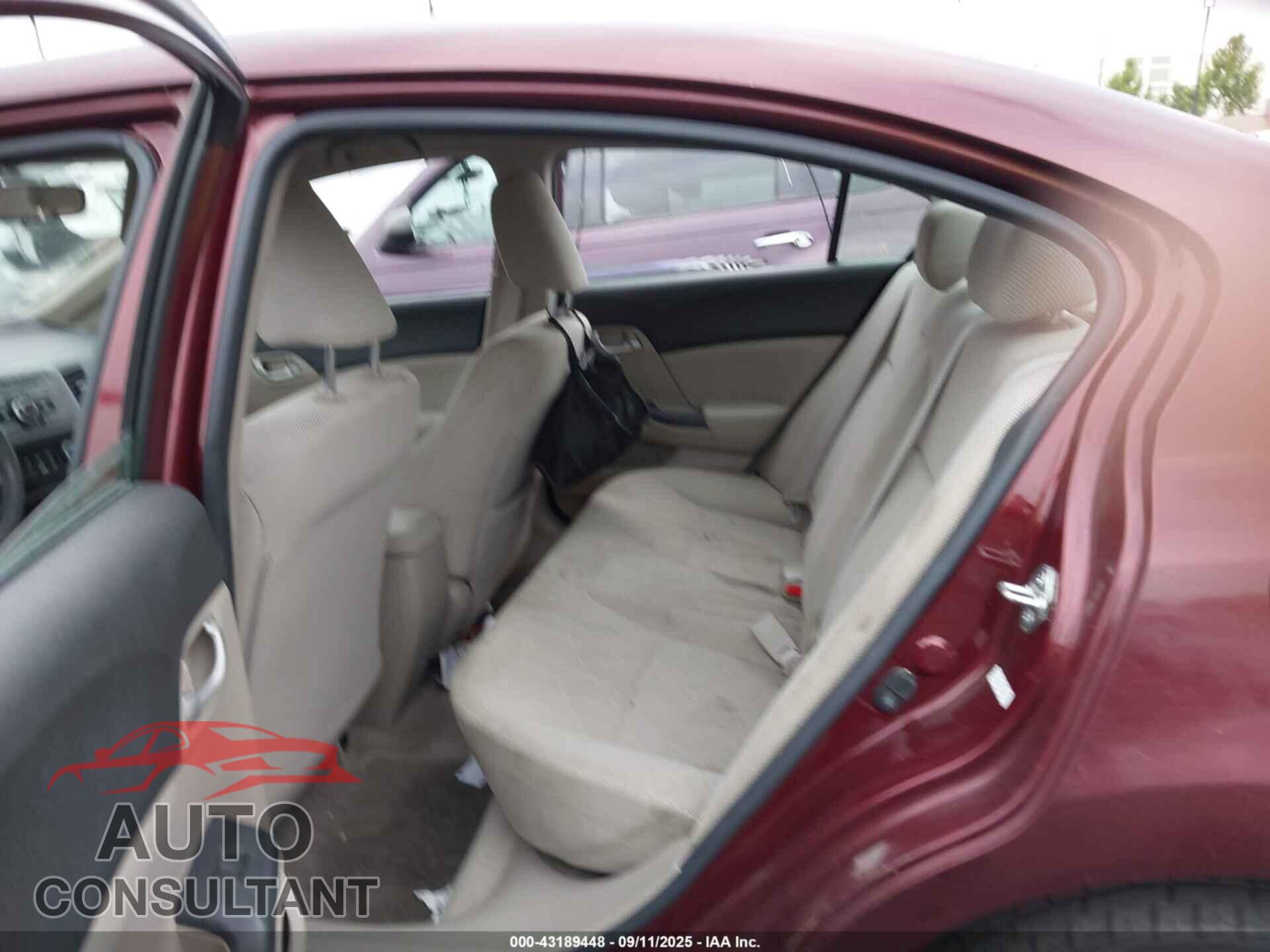 HONDA CIVIC 2012 - JHMFB2F51CS006027