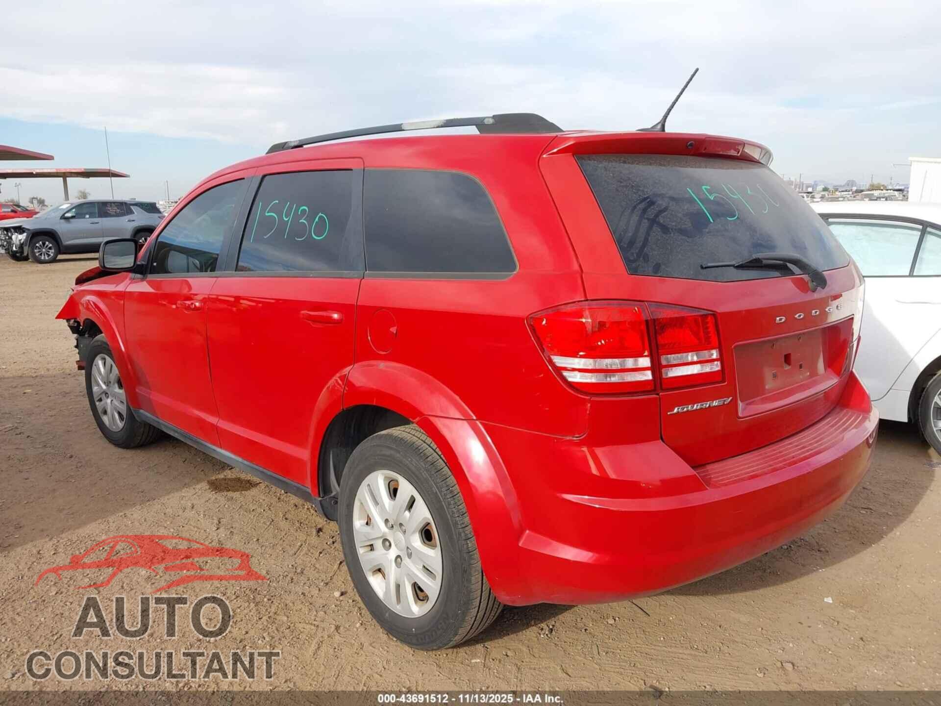 DODGE JOURNEY 2017 - 3C4PDCAB8HT706748