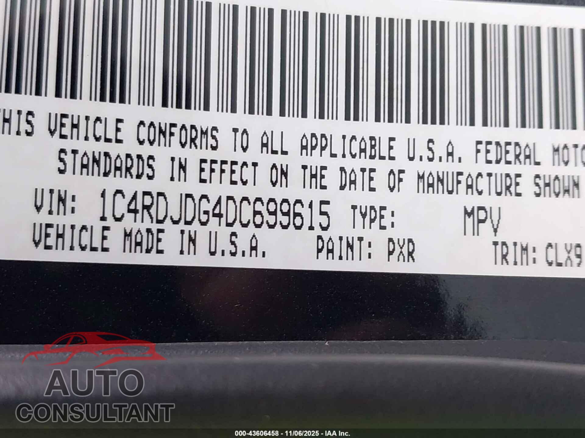 DODGE DURANGO 2013 - 1C4RDJDG4DC699615