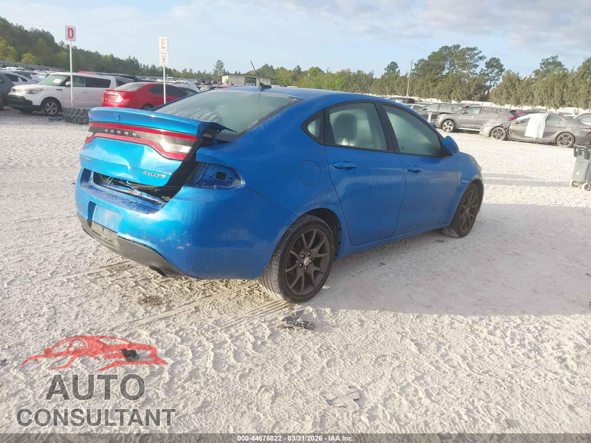 DODGE DART 2015 - 1C3CDFBB3FD278237
