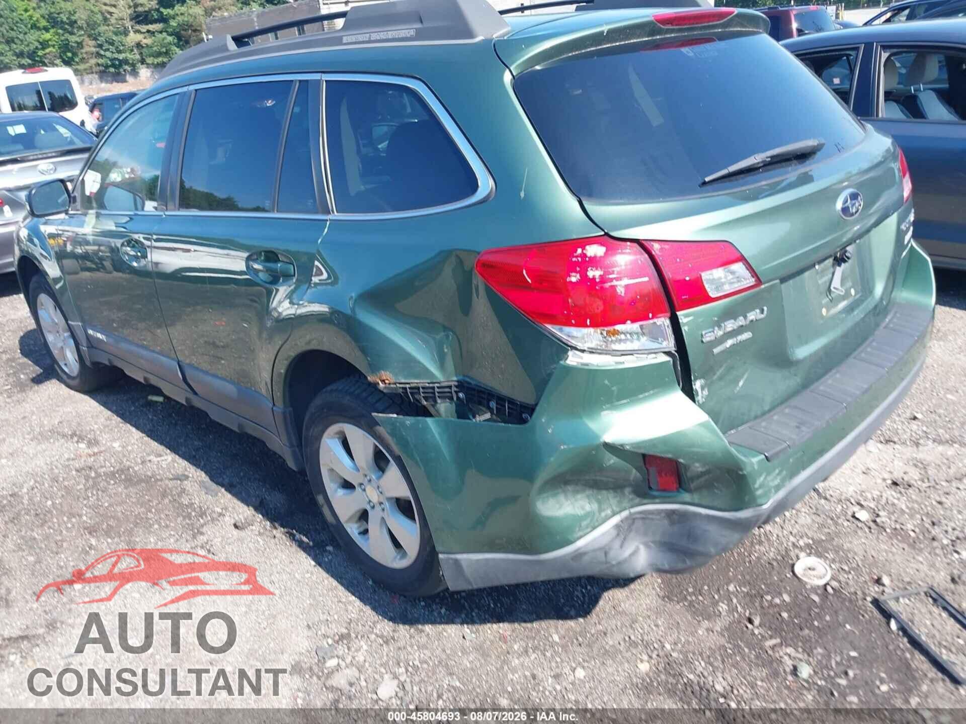 SUBARU OUTBACK 2012 - 4S4BRBCC6C3229555