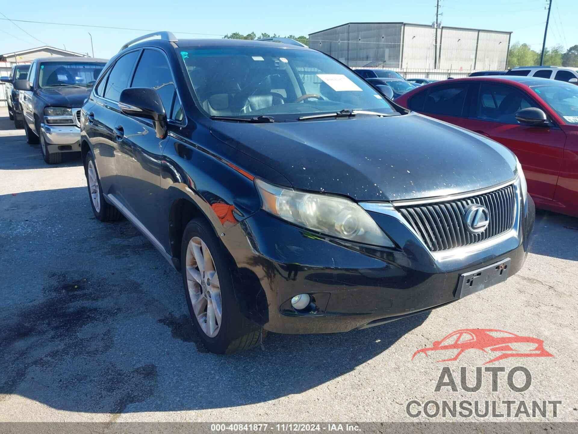 LEXUS RX 350 2010 - 2T2ZK1BA6AC001668