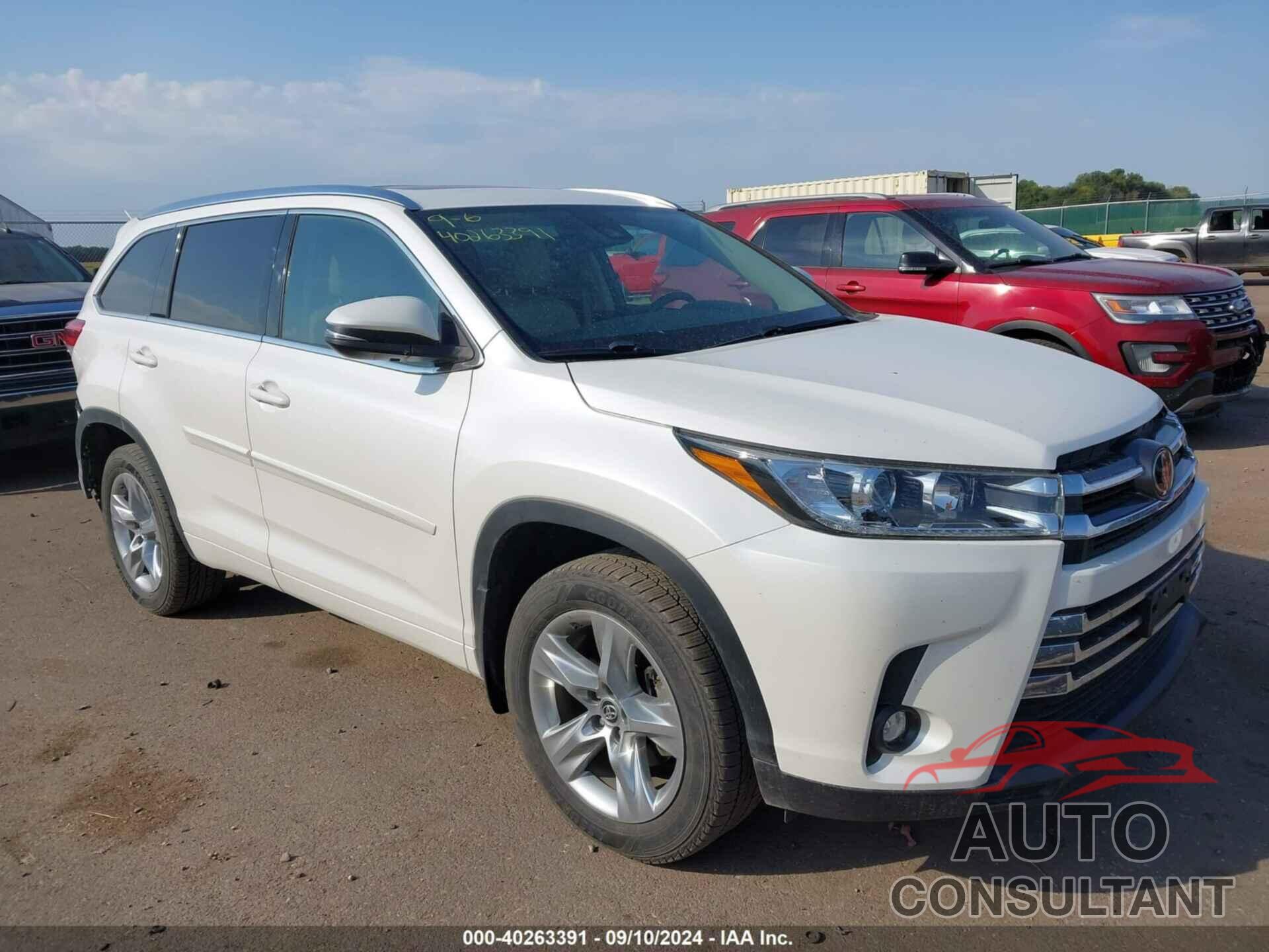 TOYOTA HIGHLANDER 2019 - 5TDDZRFH1KS735269