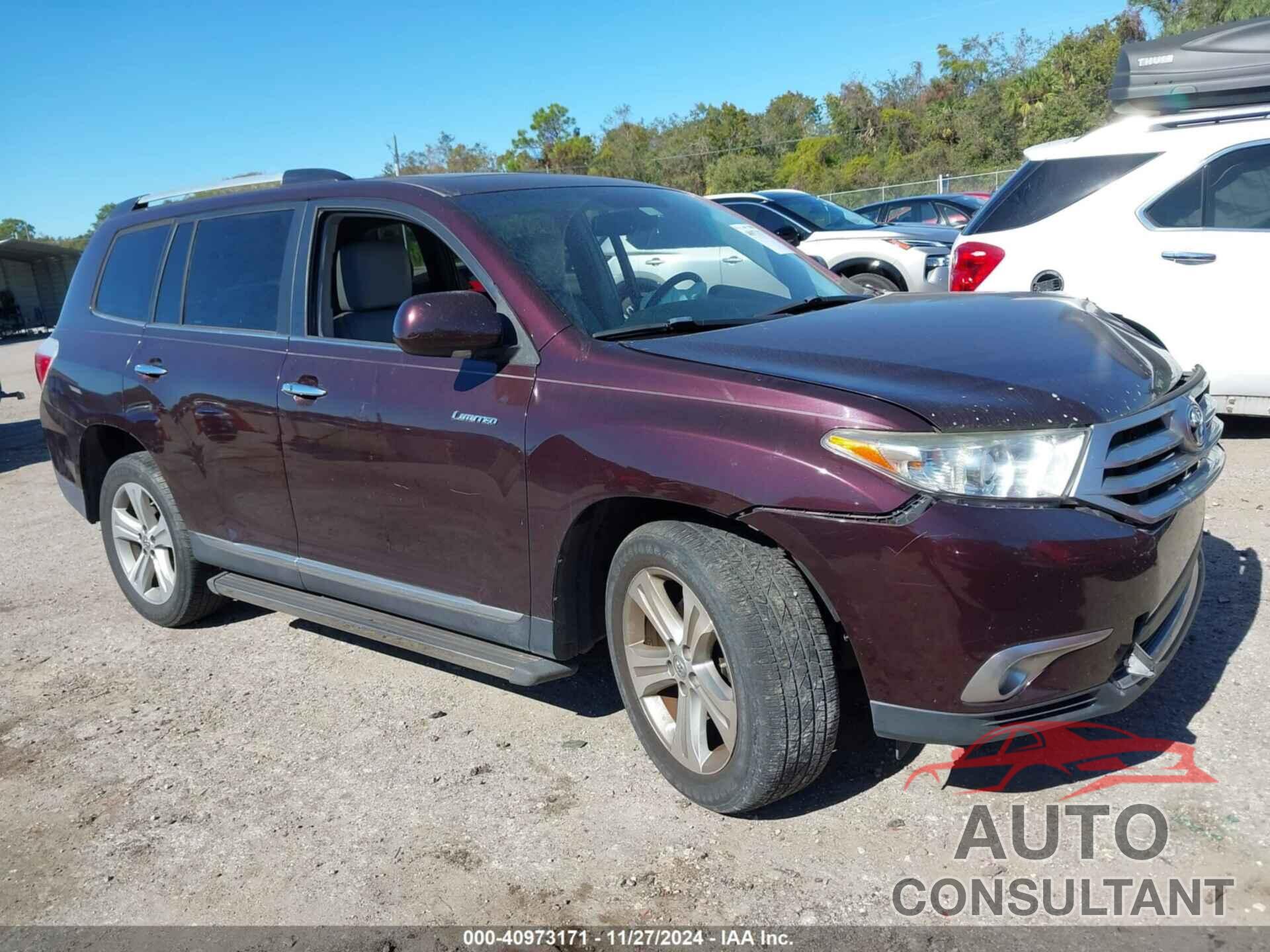 TOYOTA HIGHLANDER 2012 - 5TDYK3EH4CS052875