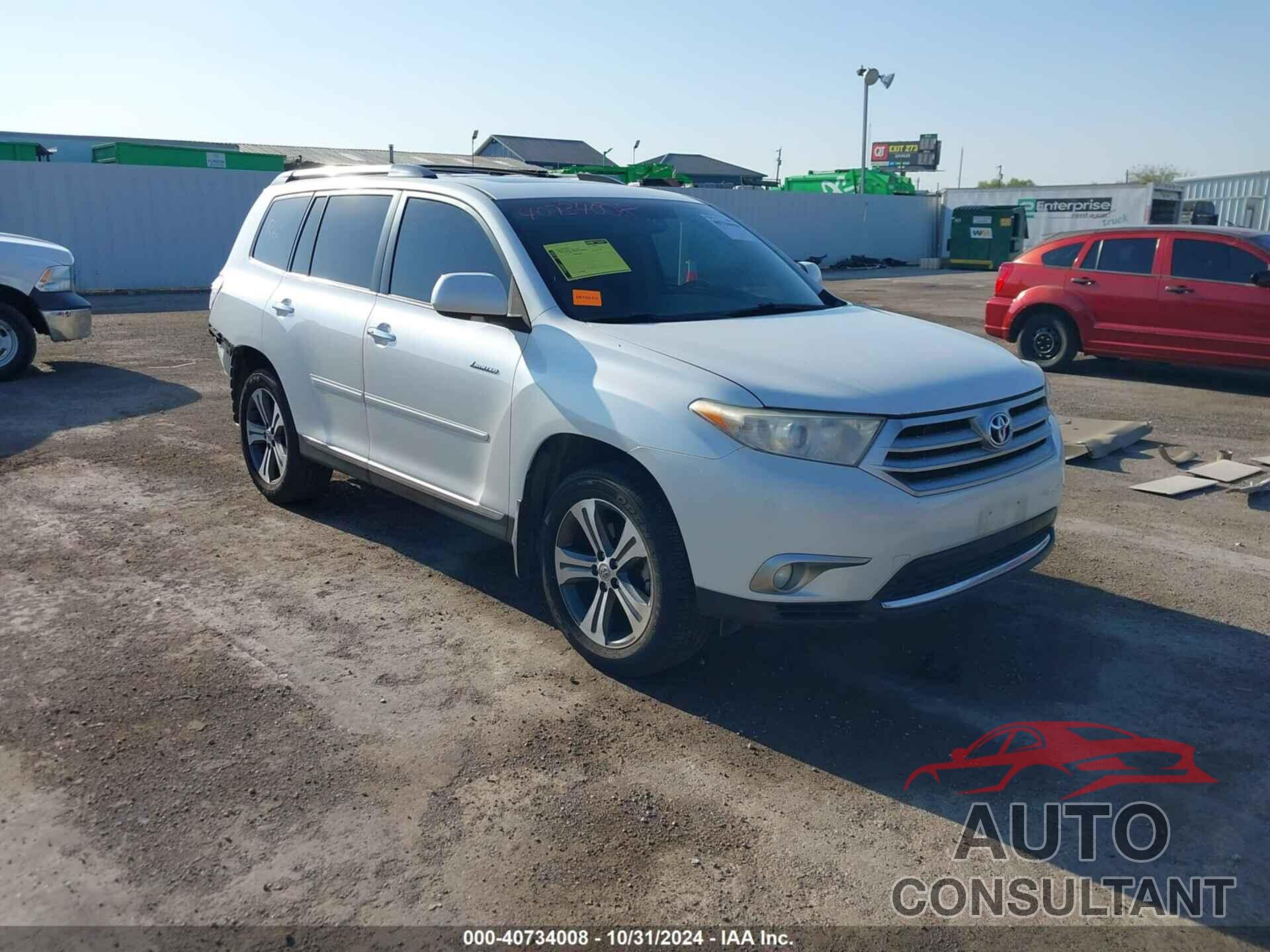 TOYOTA HIGHLANDER 2013 - 5TDYK3EH9DS121626