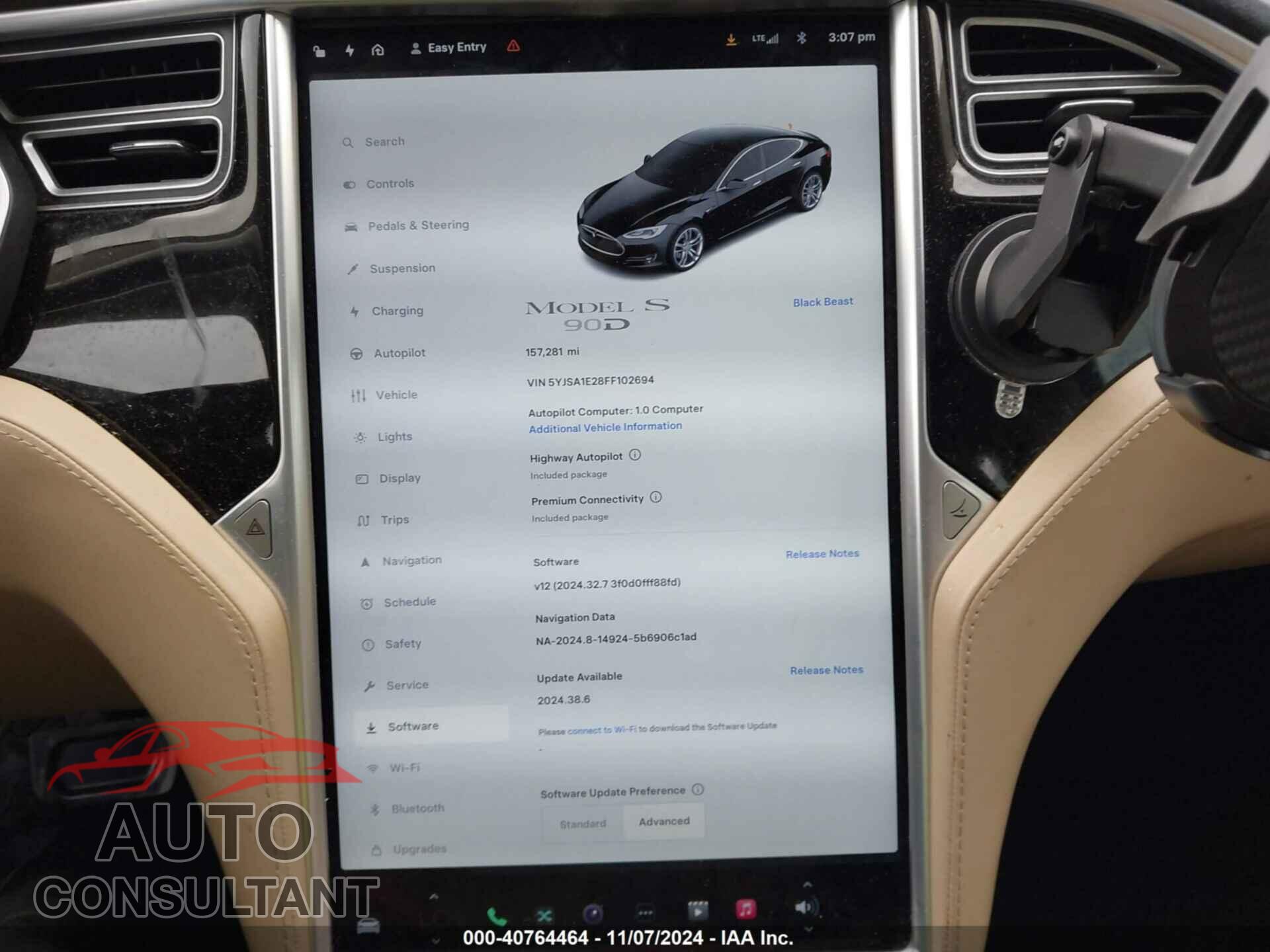TESLA MODEL S 2015 - 5YJSA1E28FF102694