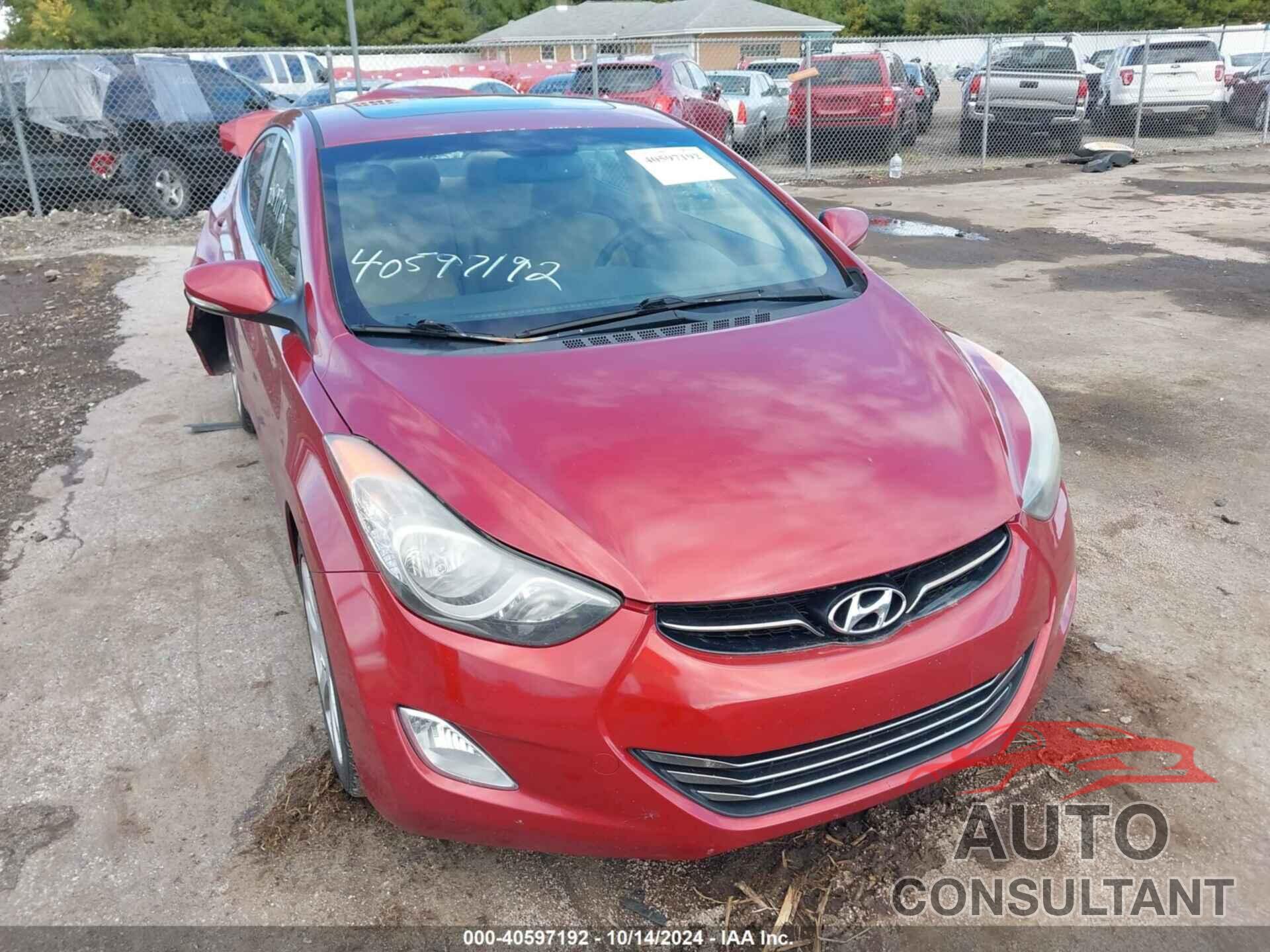 HYUNDAI ELANTRA 2012 - KMHDH4AE7CU464990