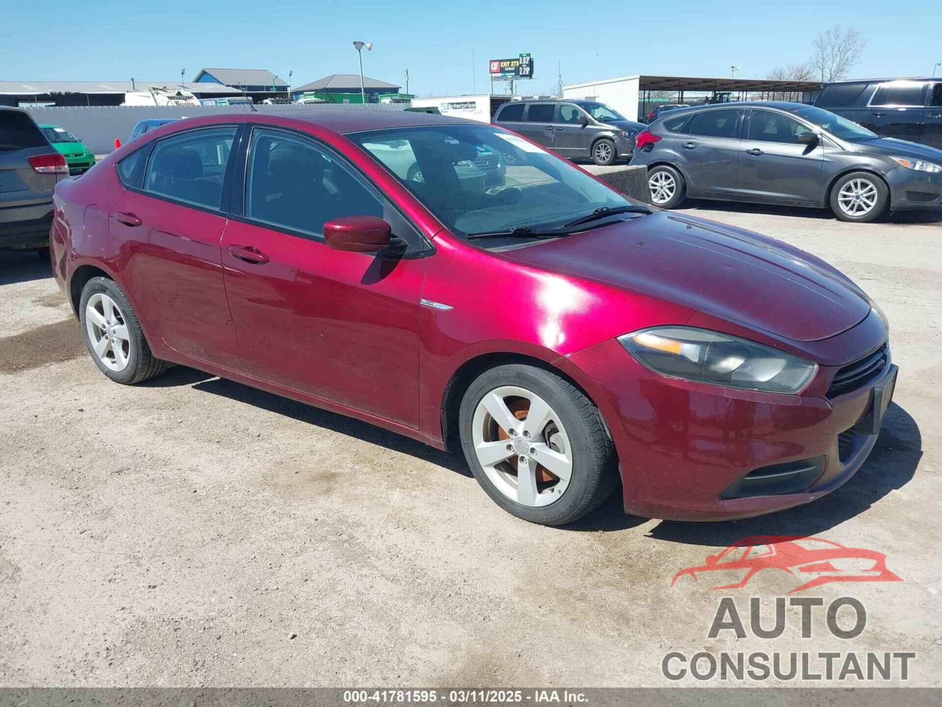 DODGE DART 2015 - 1C3CDFBB1FD374304
