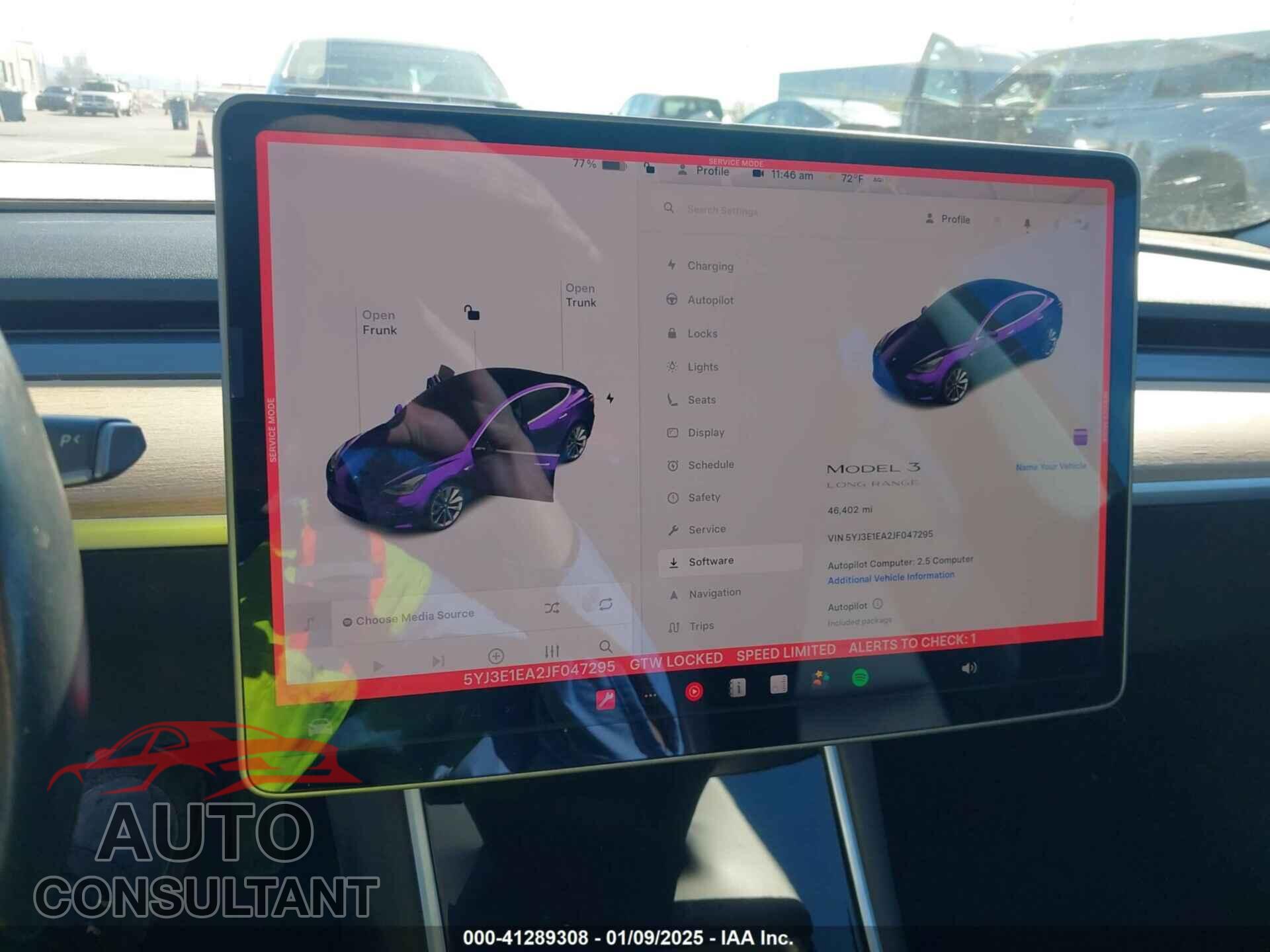 TESLA MODEL 3 2018 - 5YJ3E1EA2JF047295