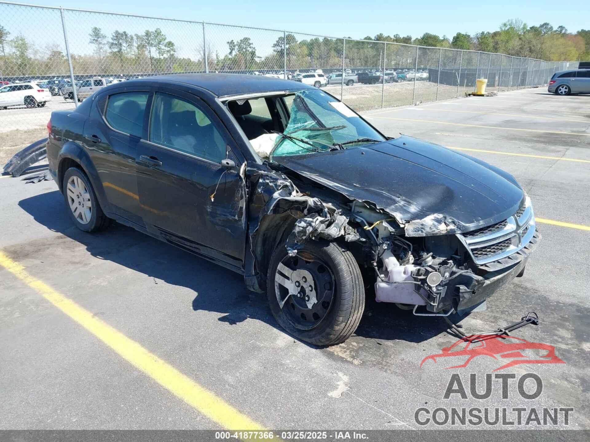 DODGE AVENGER 2012 - 1C3CDZAB4CN128680