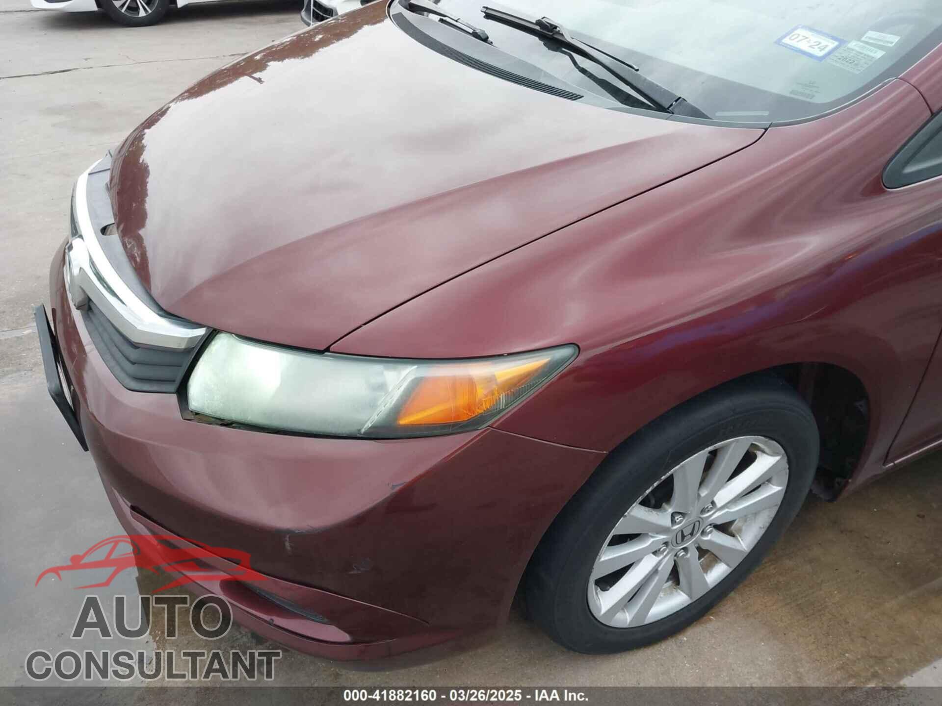 HONDA CIVIC 2012 - 2HGFB2F92CH531482