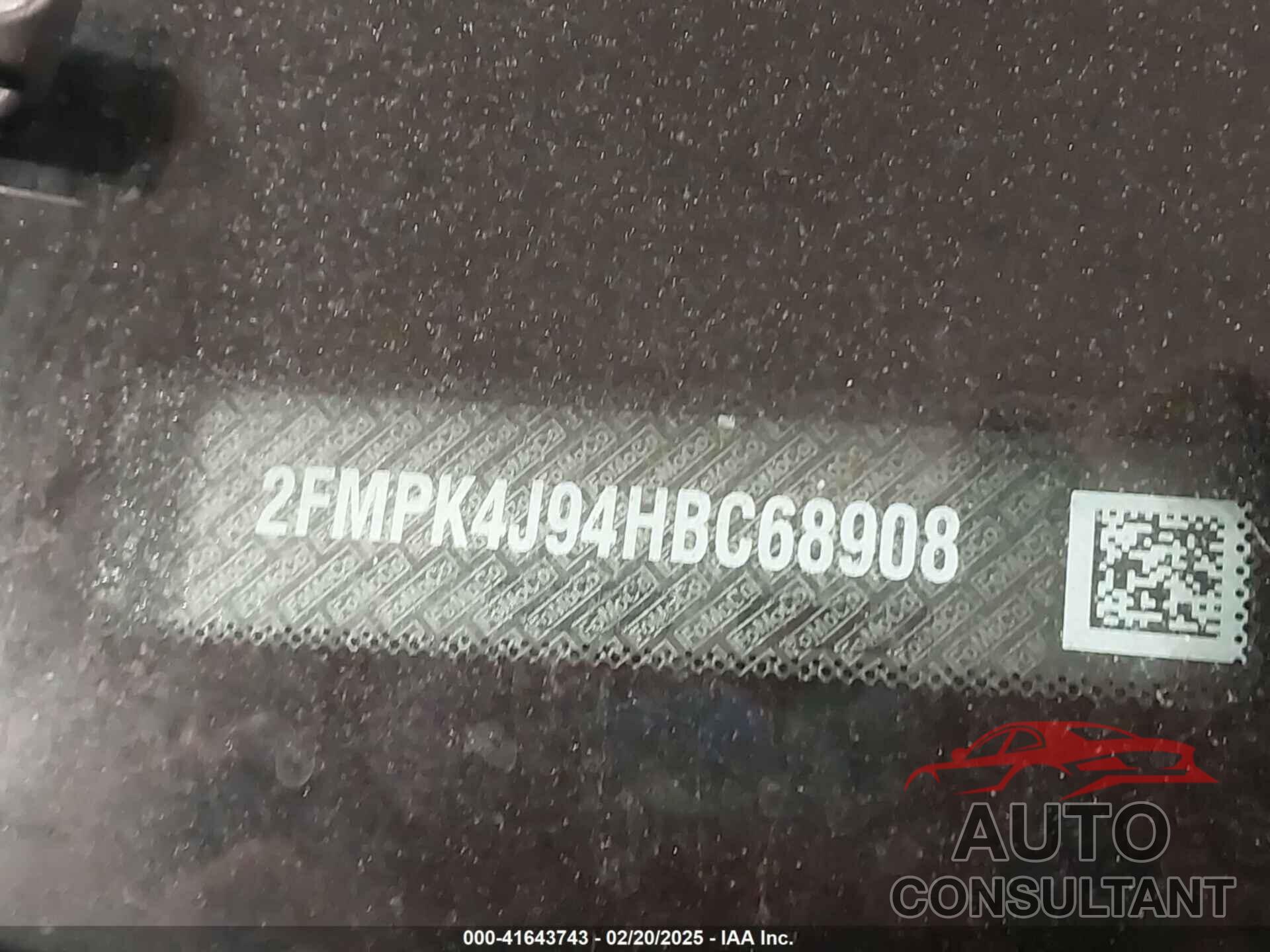 FORD EDGE 2017 - 2FMPK4J94HBC68908