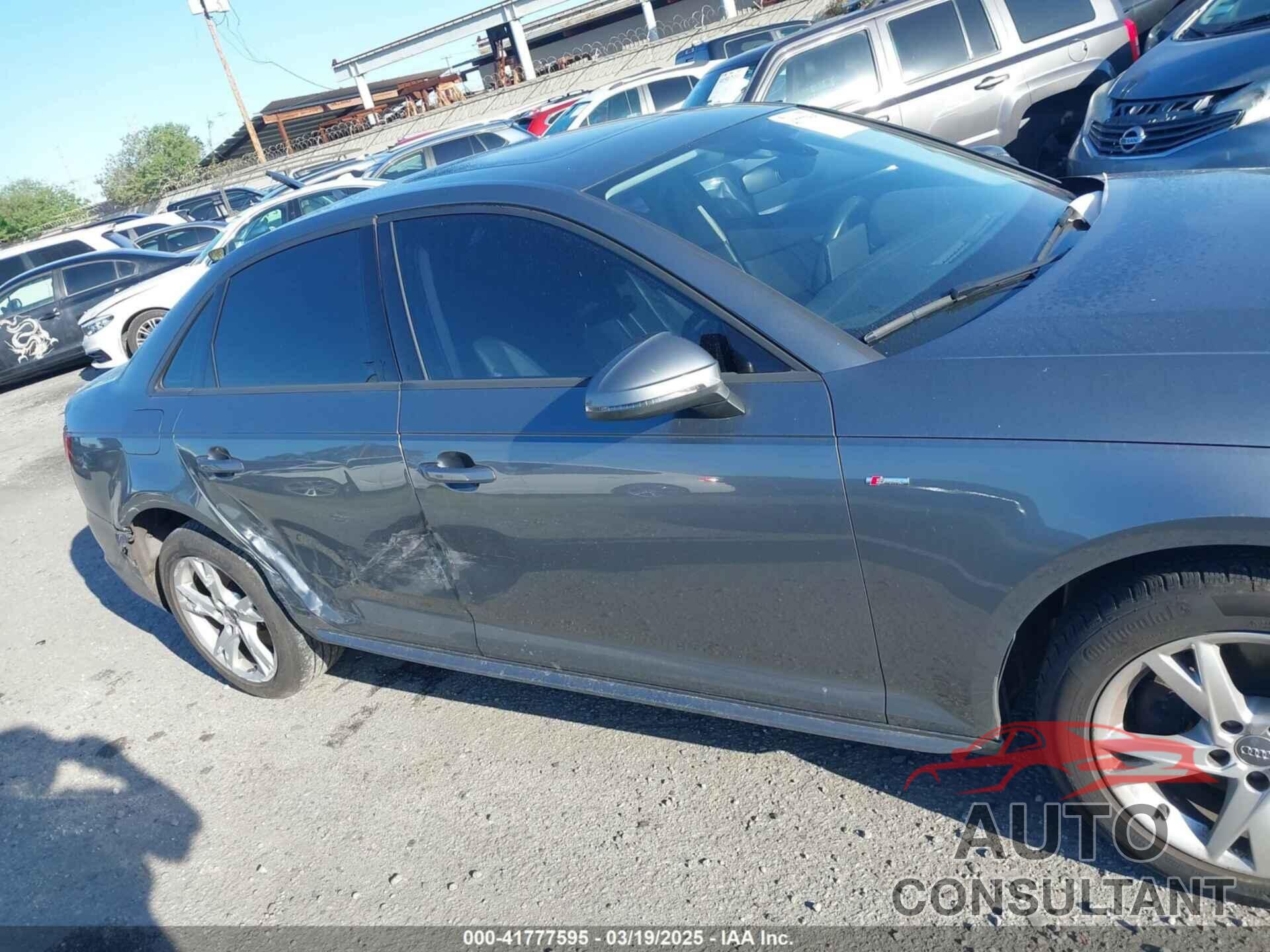 AUDI A4 2018 - WAUKMAF41JA122159