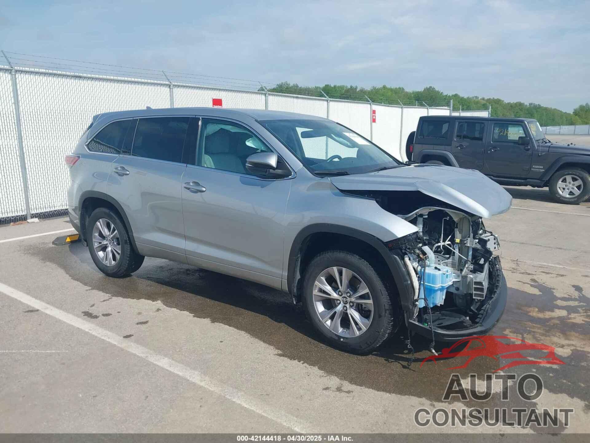 TOYOTA HIGHLANDER 2016 - 5TDBKRFH9GS232947