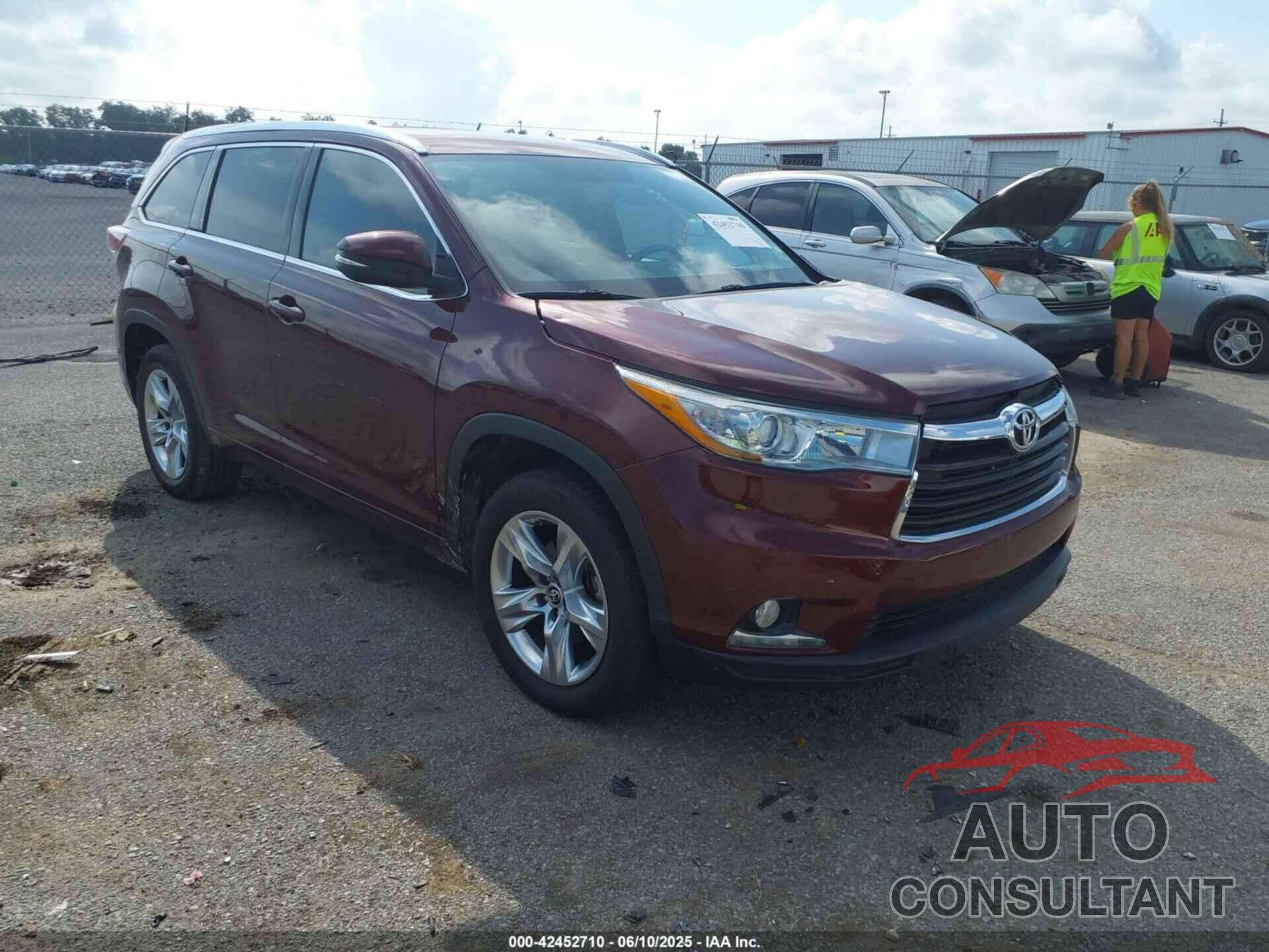 TOYOTA HIGHLANDER 2016 - 5TDYKRFH0GS138451