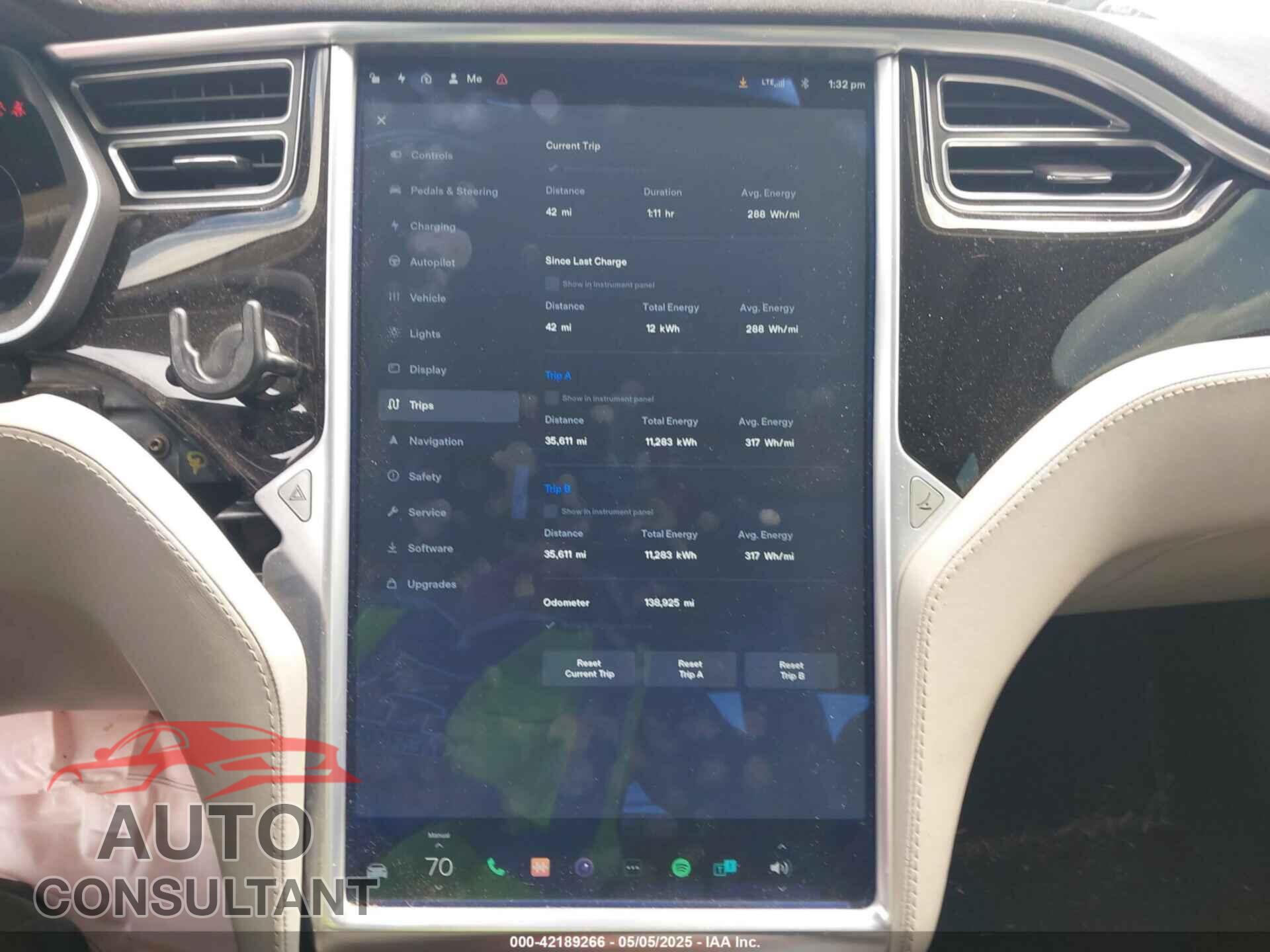 TESLA MODEL S 2015 - 5YJSA1H2XFFP79015