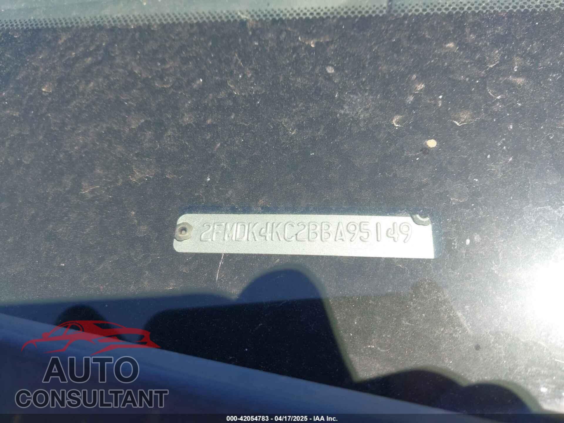 FORD EDGE 2011 - 2FMDK4KC2BBA95149