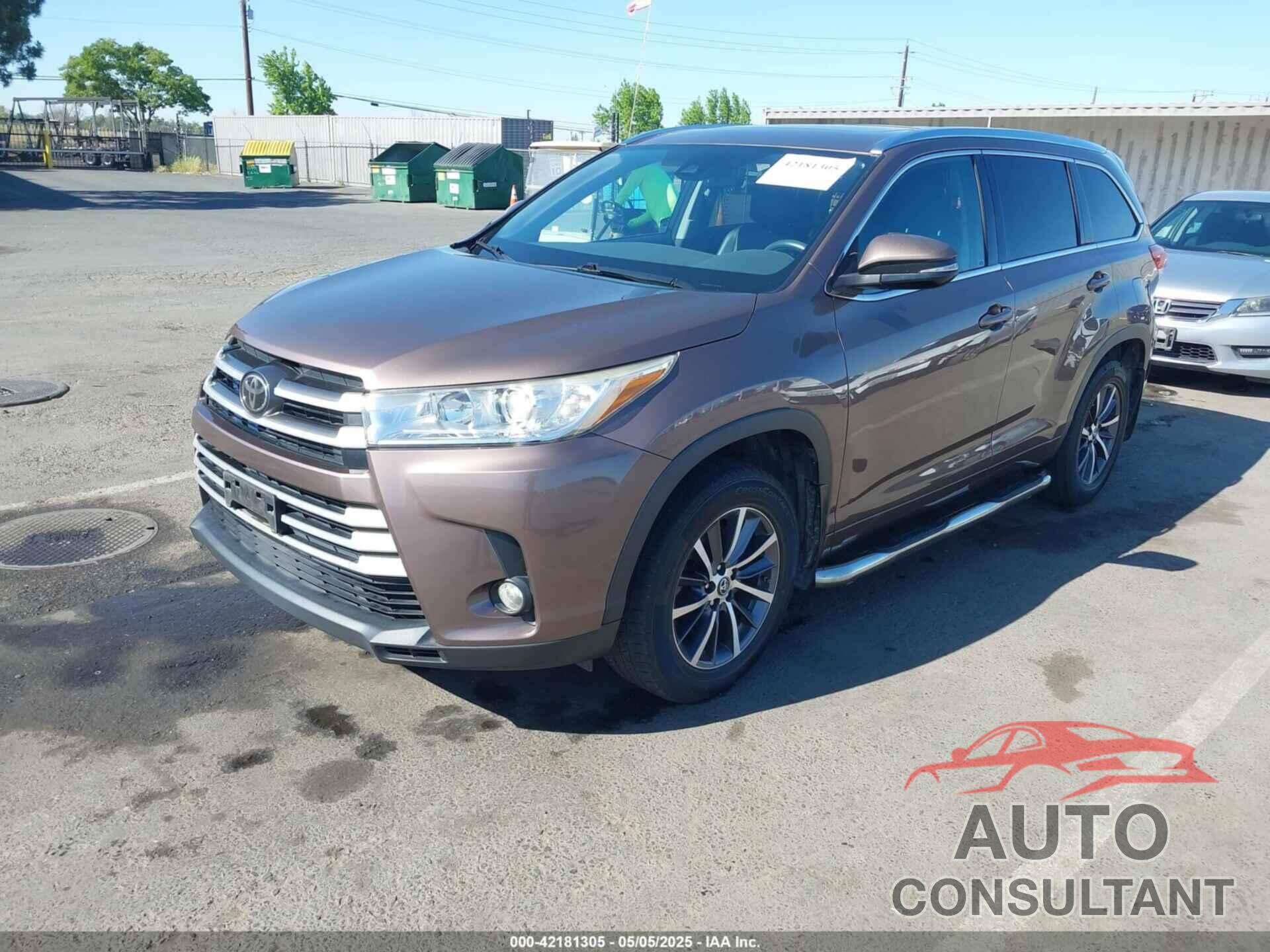 TOYOTA HIGHLANDER 2017 - 5TDJZRFH4HS419151