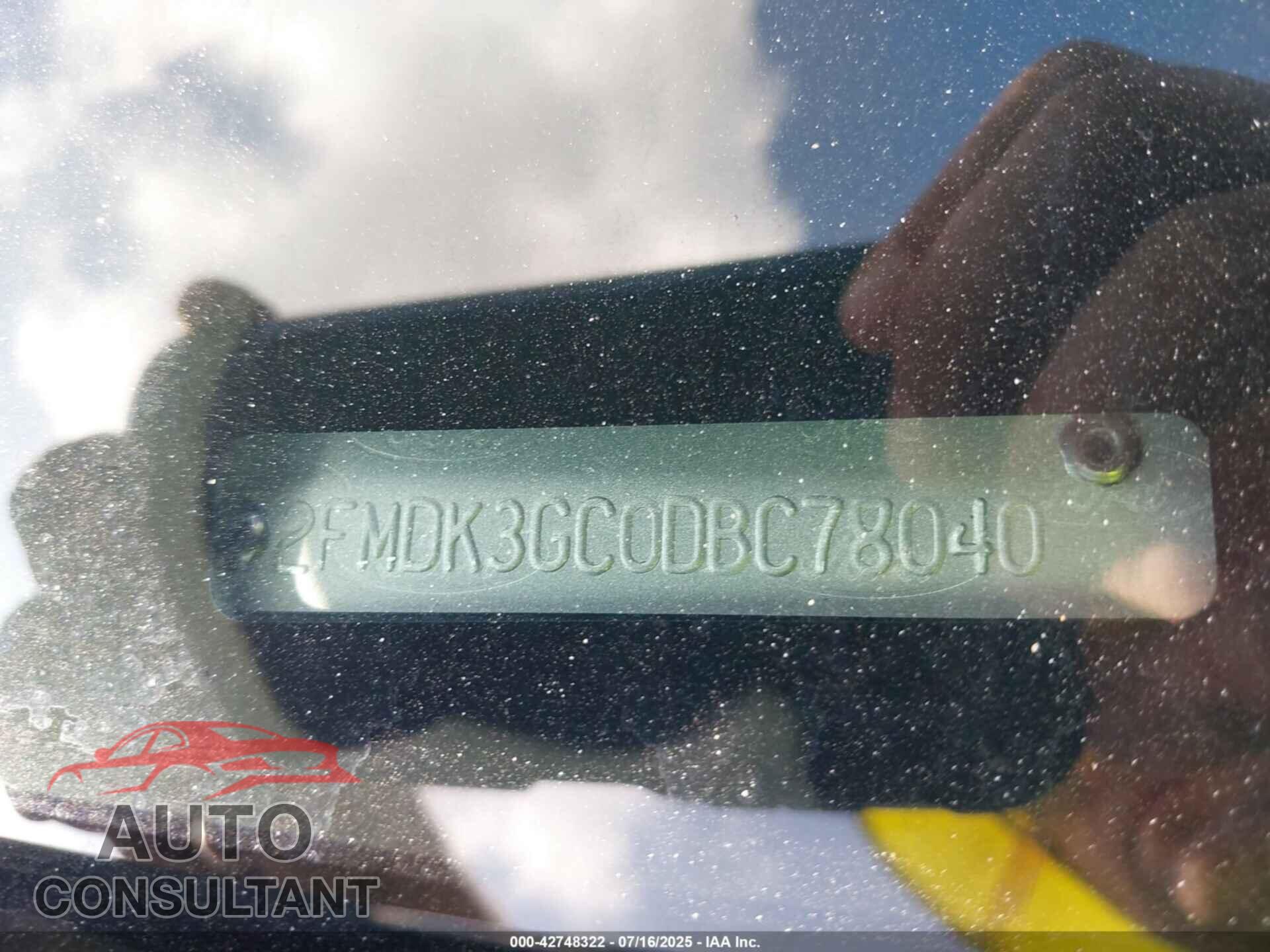 FORD EDGE 2013 - 2FMDK3GC0DBC78040