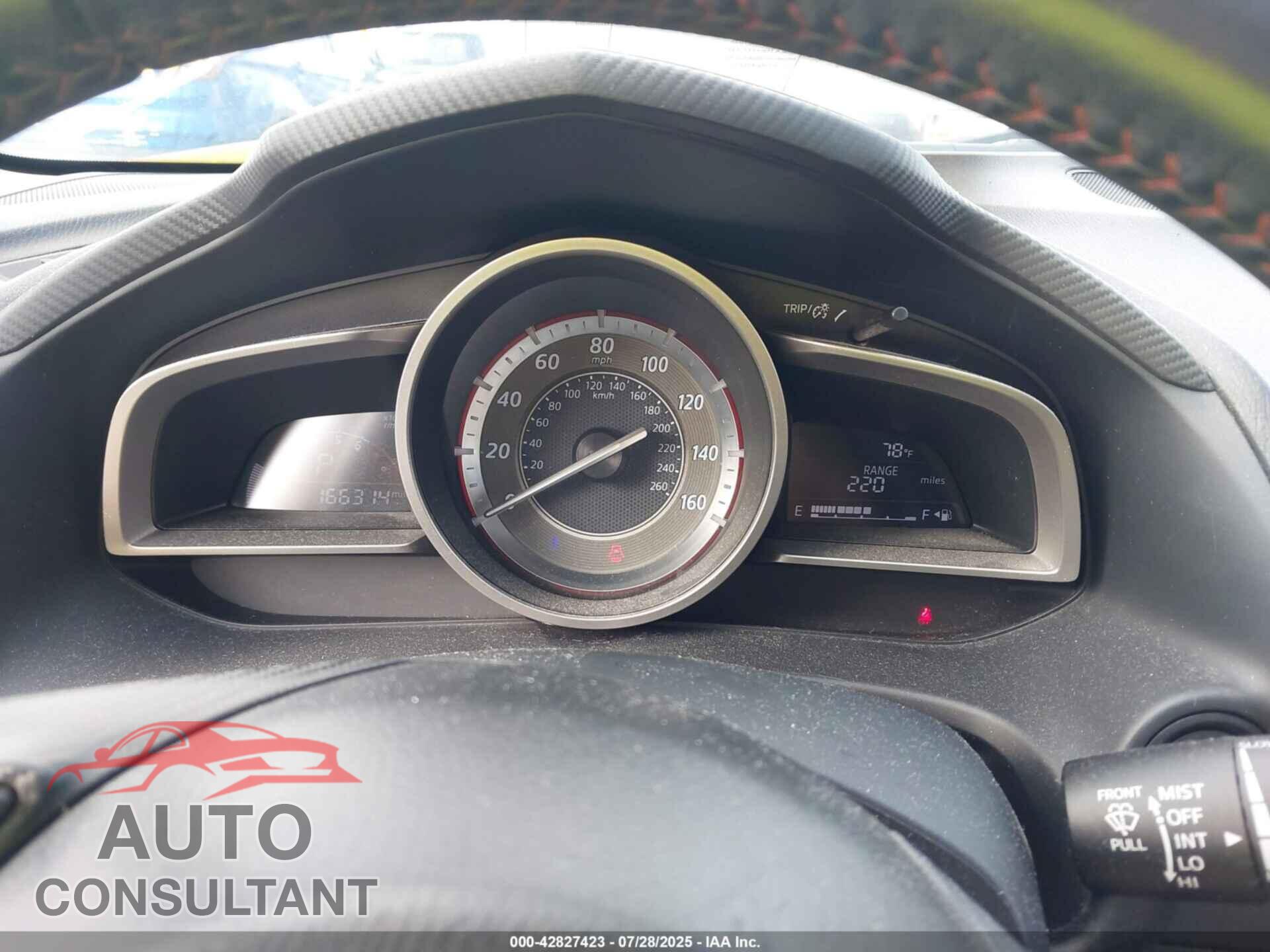 MAZDA MAZDA3 2014 - JM1BM1M76E1124205