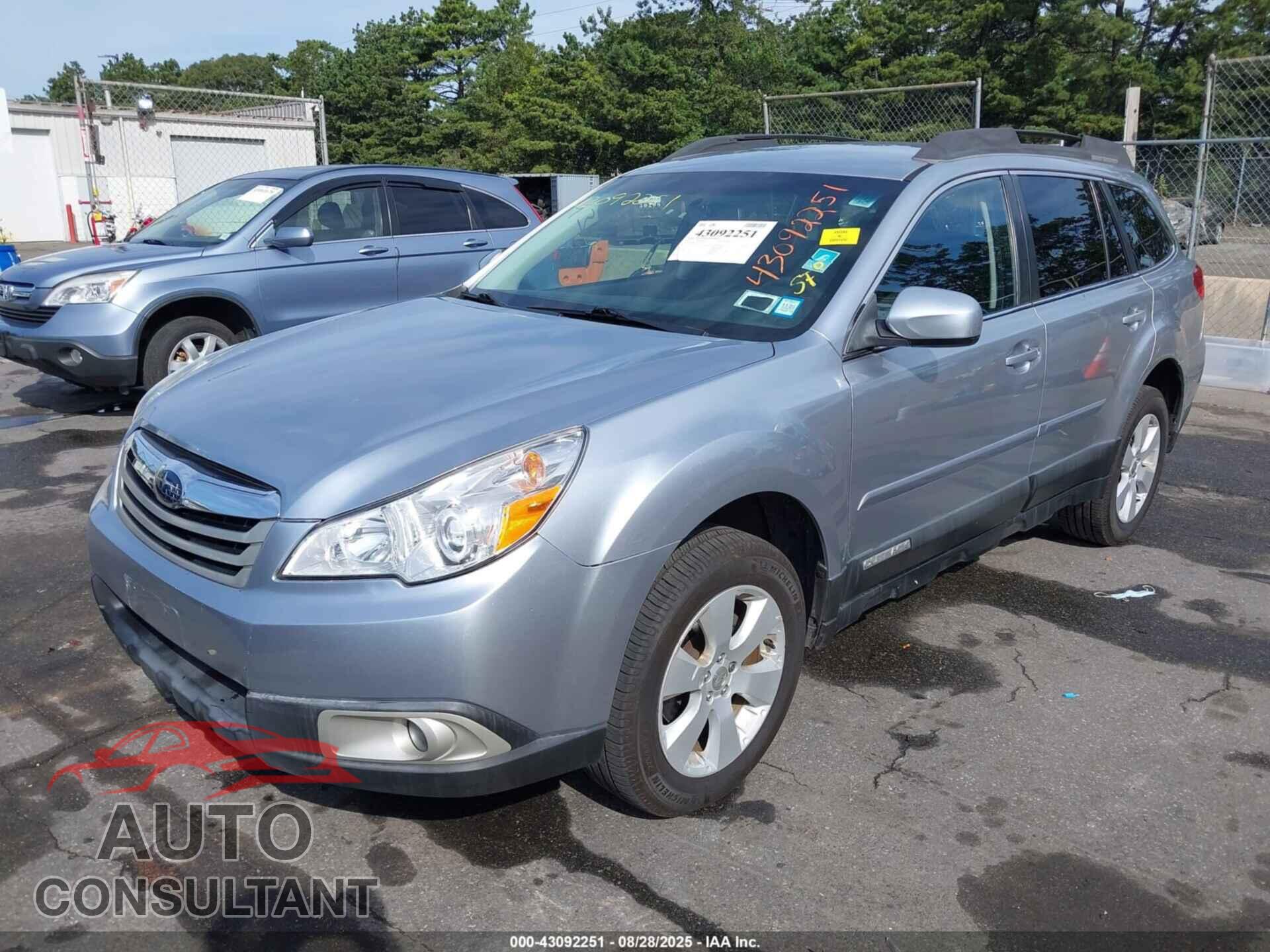 SUBARU OUTBACK 2012 - 4S4BRBCC9C3243725