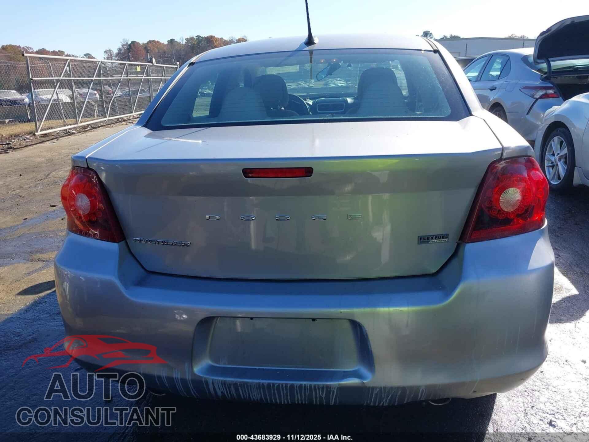 DODGE AVENGER 2013 - 1C3CDZAG2DN710063