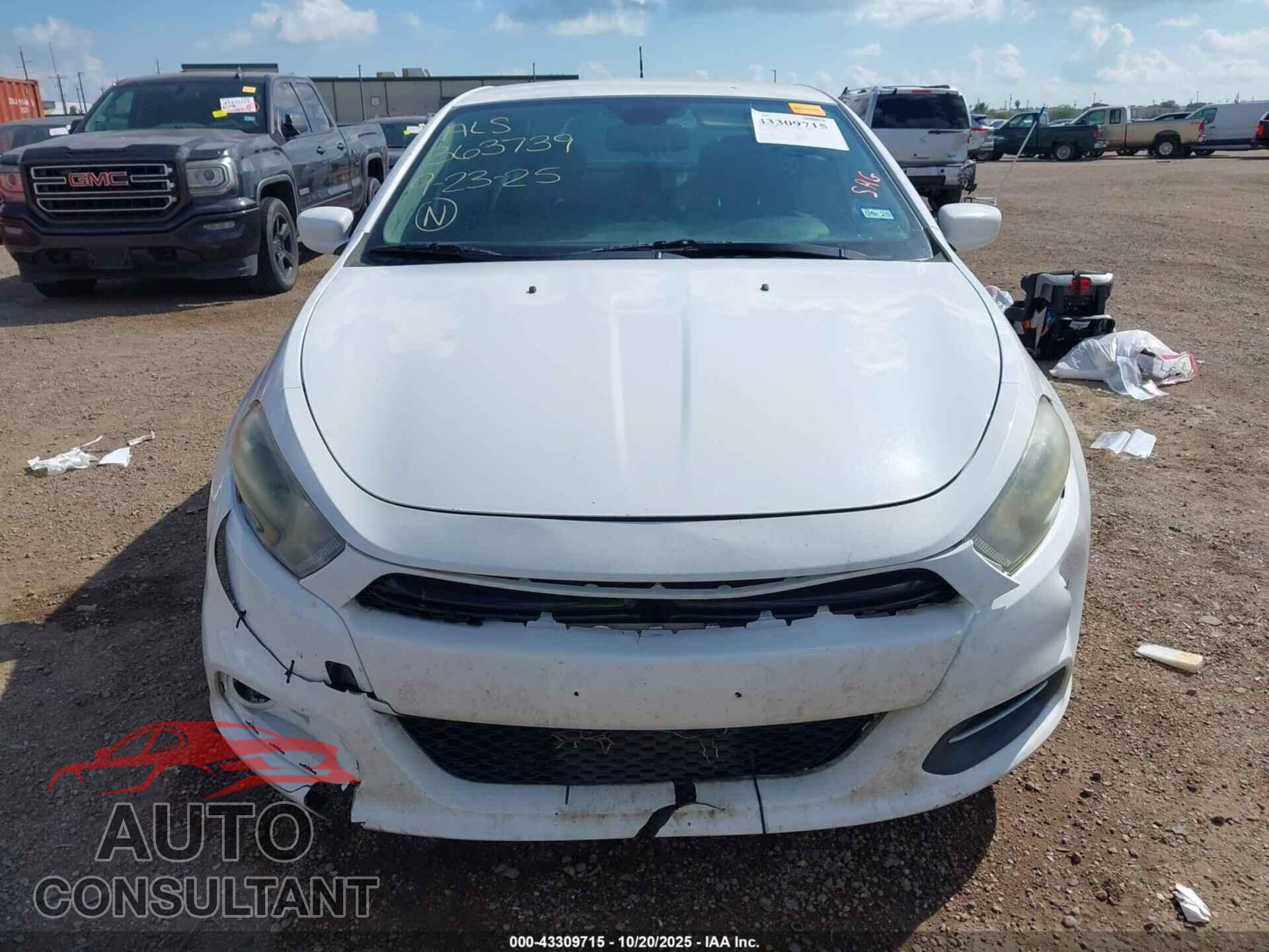 DODGE DART 2015 - 1C3CDFBB3FD363739