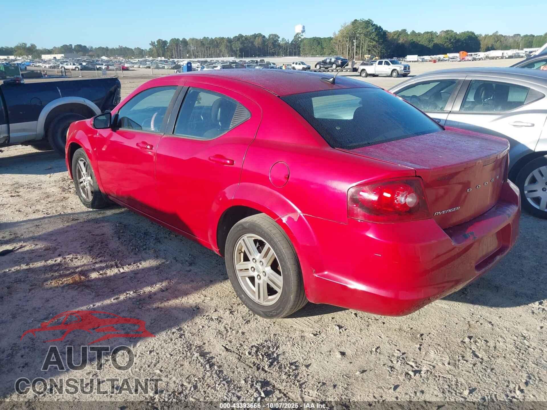 DODGE AVENGER 2012 - 1C3CDZCB7CN237003