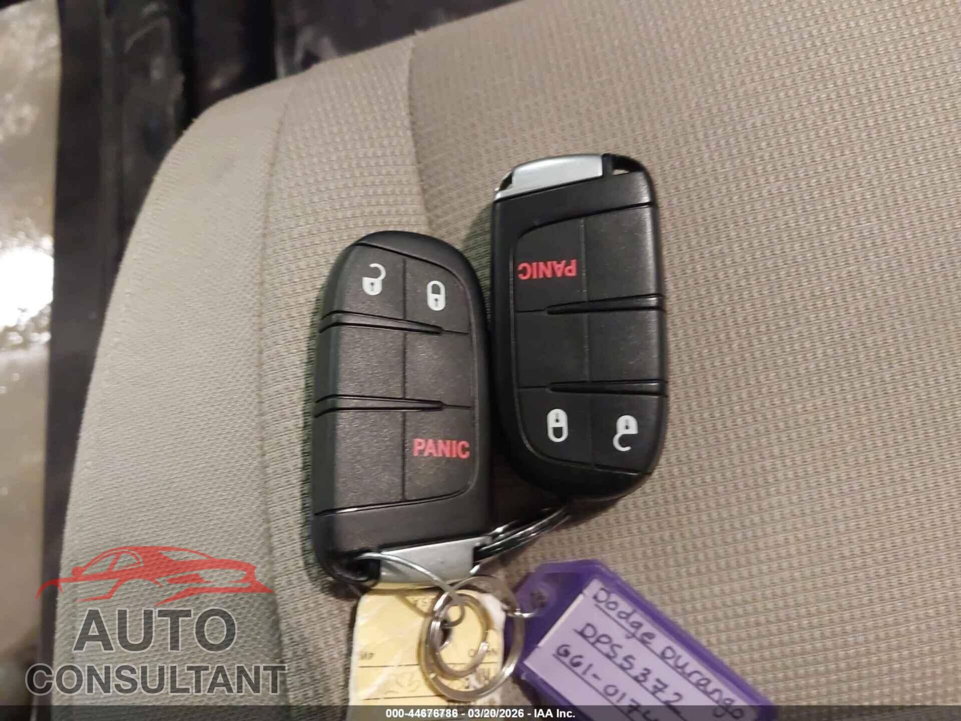 DODGE DURANGO 2017 - 1C4RDJAGXHC816950