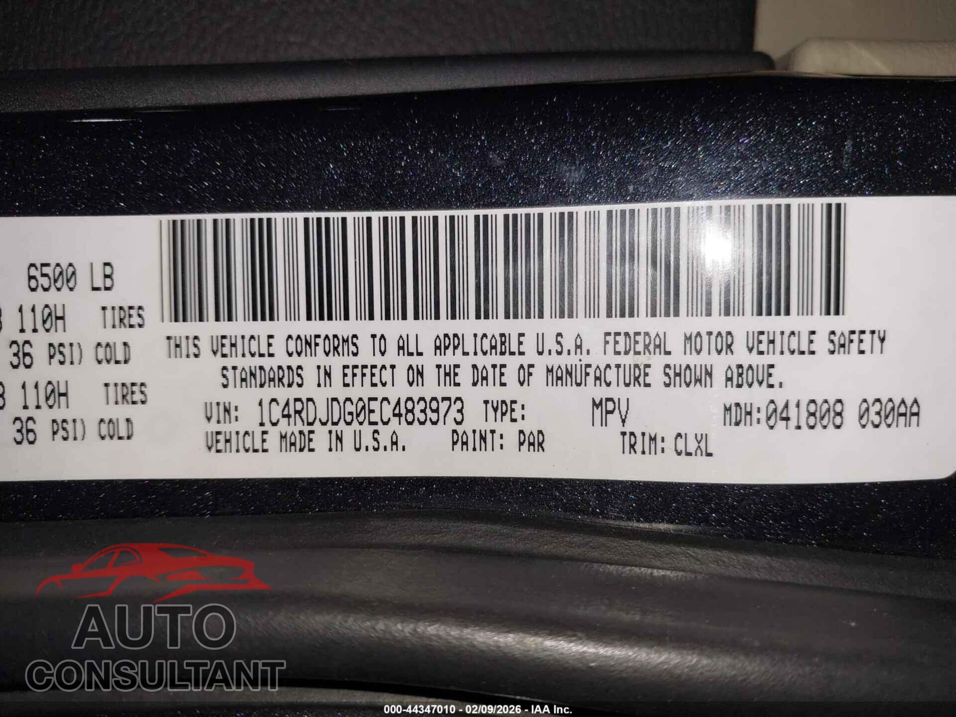 DODGE DURANGO 2014 - 1C4RDJDG0EC483973