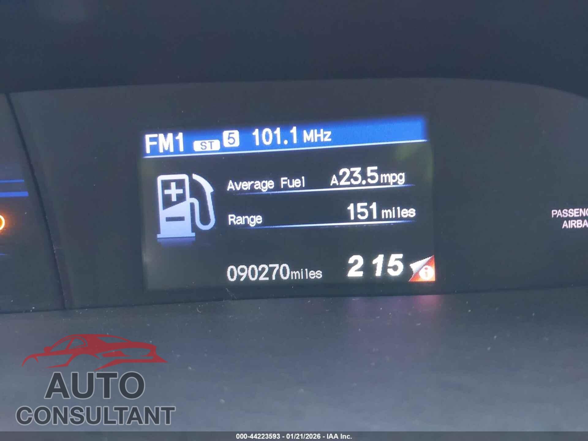 HONDA CIVIC 2012 - 19XFB2F53CE383270