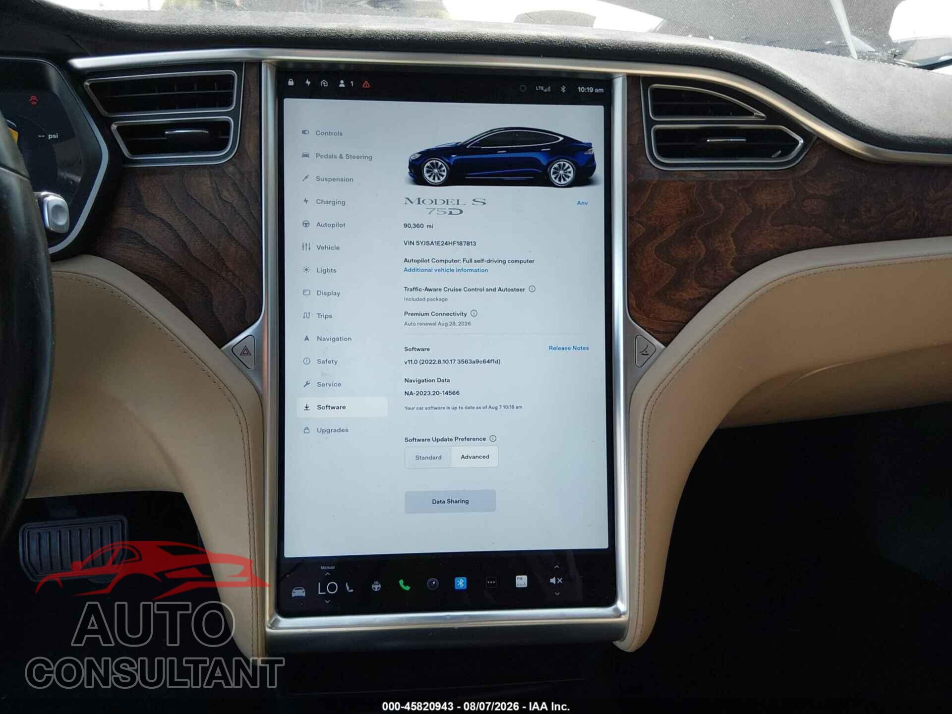 TESLA MODEL S 2017 - 5YJSA1E24HF187813