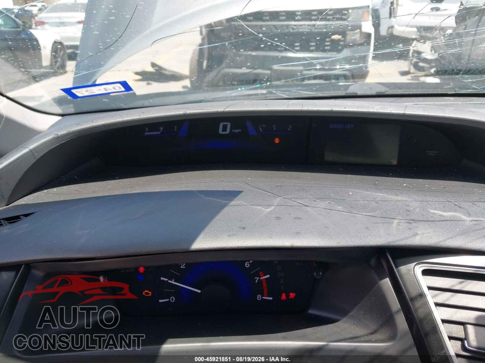 HONDA CIVIC 2013 - 19XFB2F55DE282717
