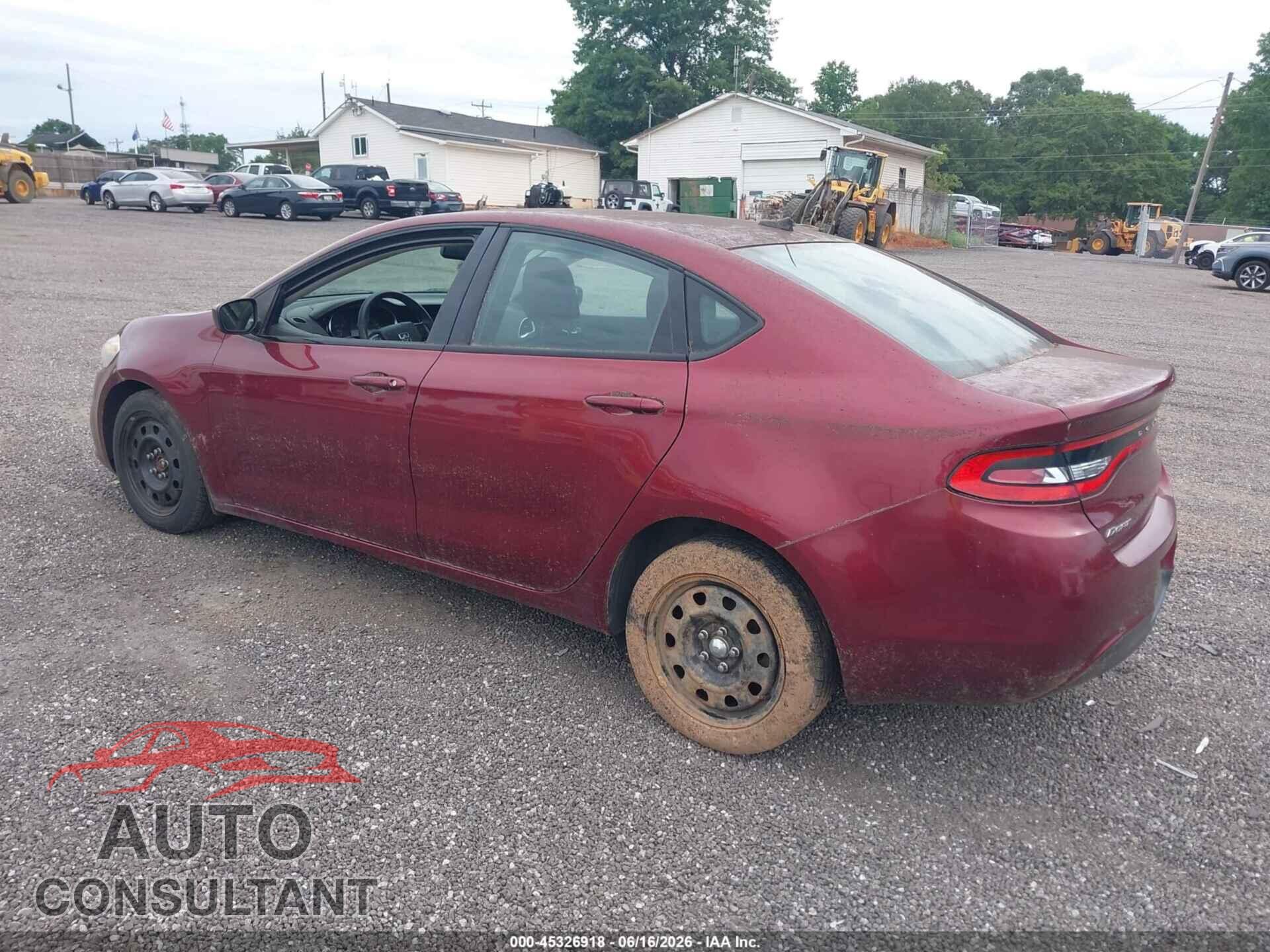 DODGE DART 2015 - 1C3CDFAAXFD276297