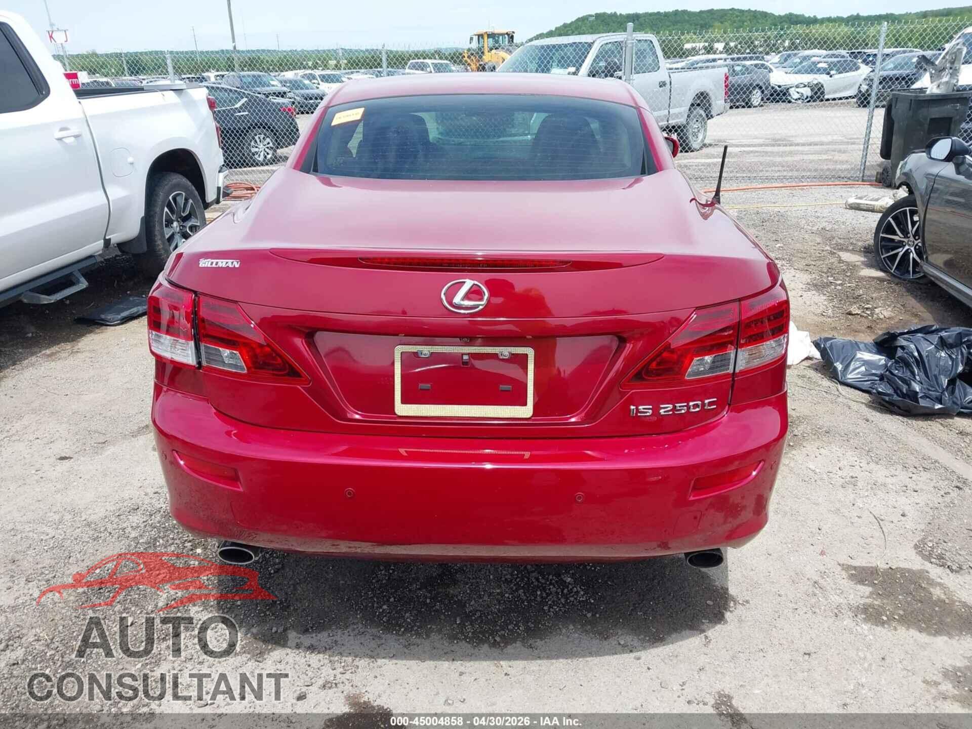 LEXUS IS 250C 2012 - JTHFF2C24C2521876