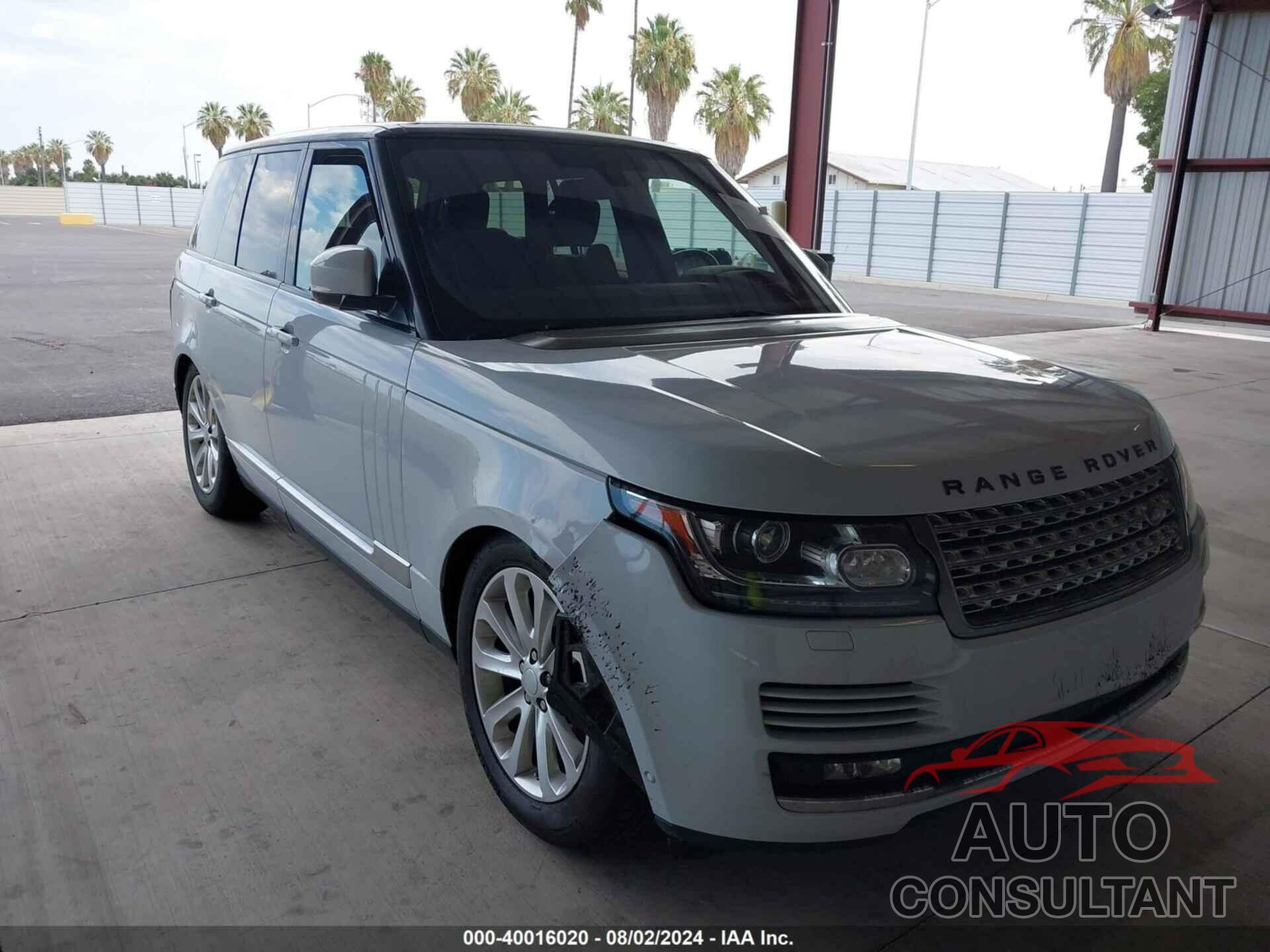 LAND ROVER RANGE ROVER 2016 - SALGS2KF3GA244325